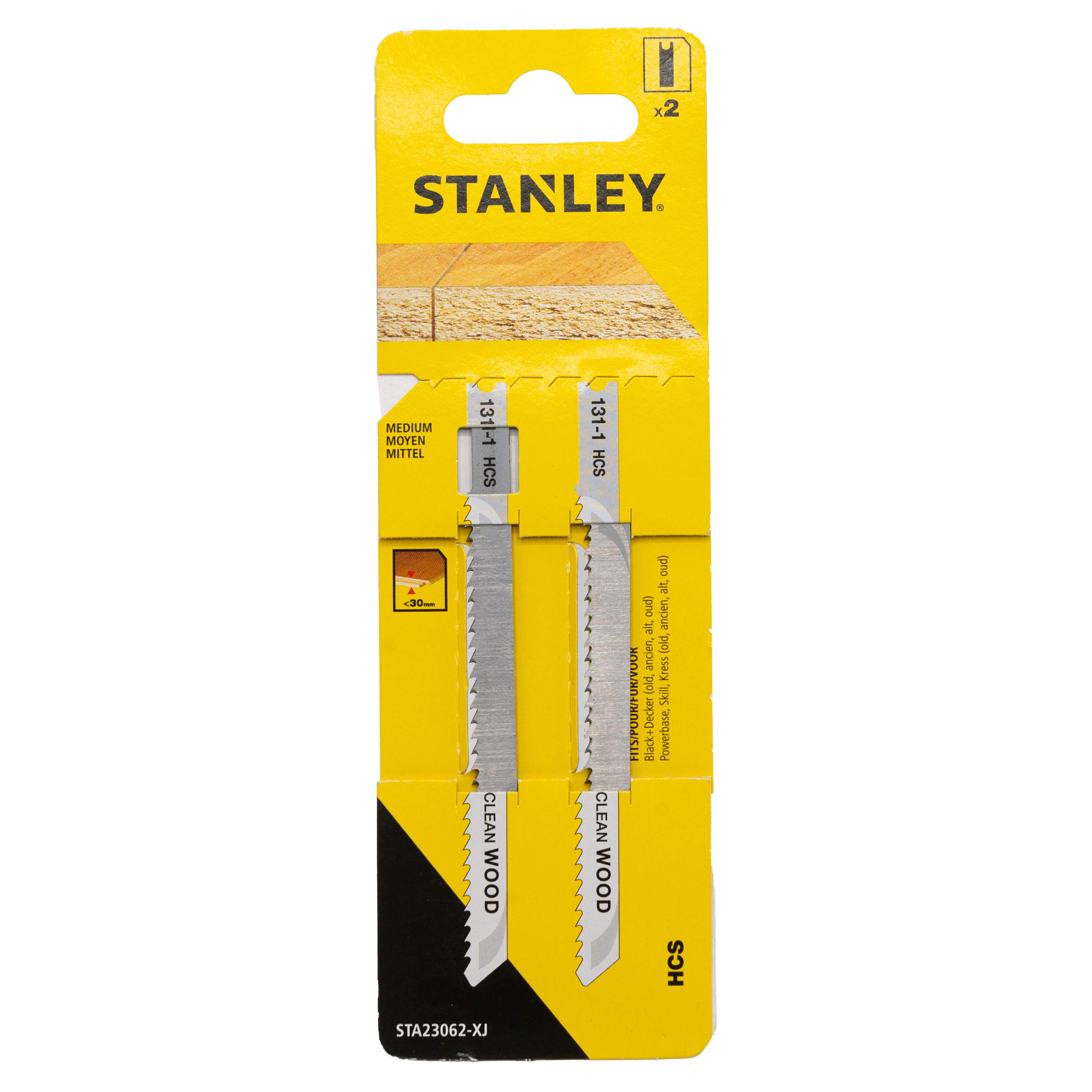 HOJA DE SIERRA DE CALAR MADERA U STA23062-XJ STANLEY 2UDS - 2