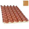 PANEL SÁNDWICH IMITACIÓN TEJA COPPO ROJO/ROBLE 4 CM 5,6X1 M - 4