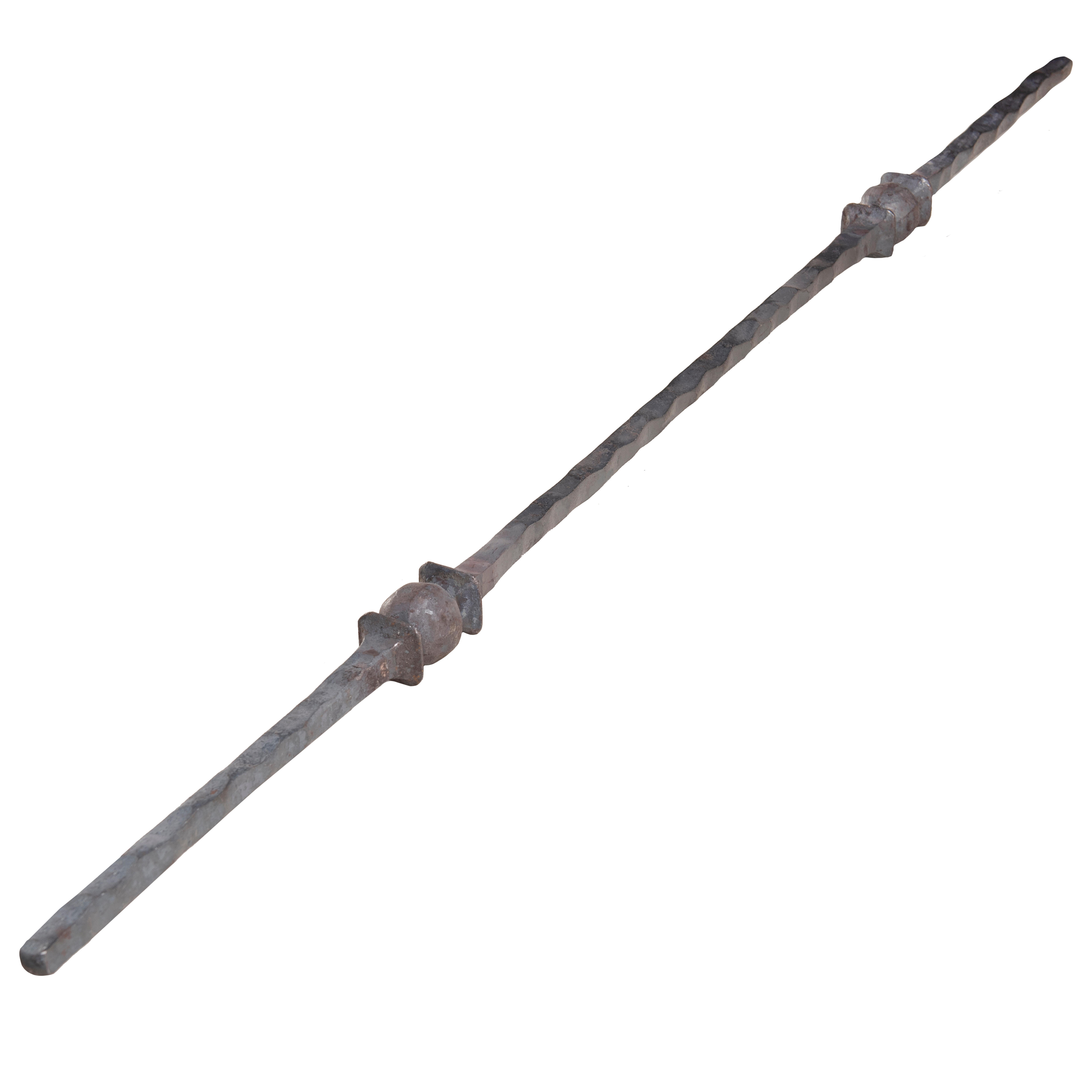 BARRA DE HIERRO FORJADO DOS BOLA 12X32MM 1M - 2