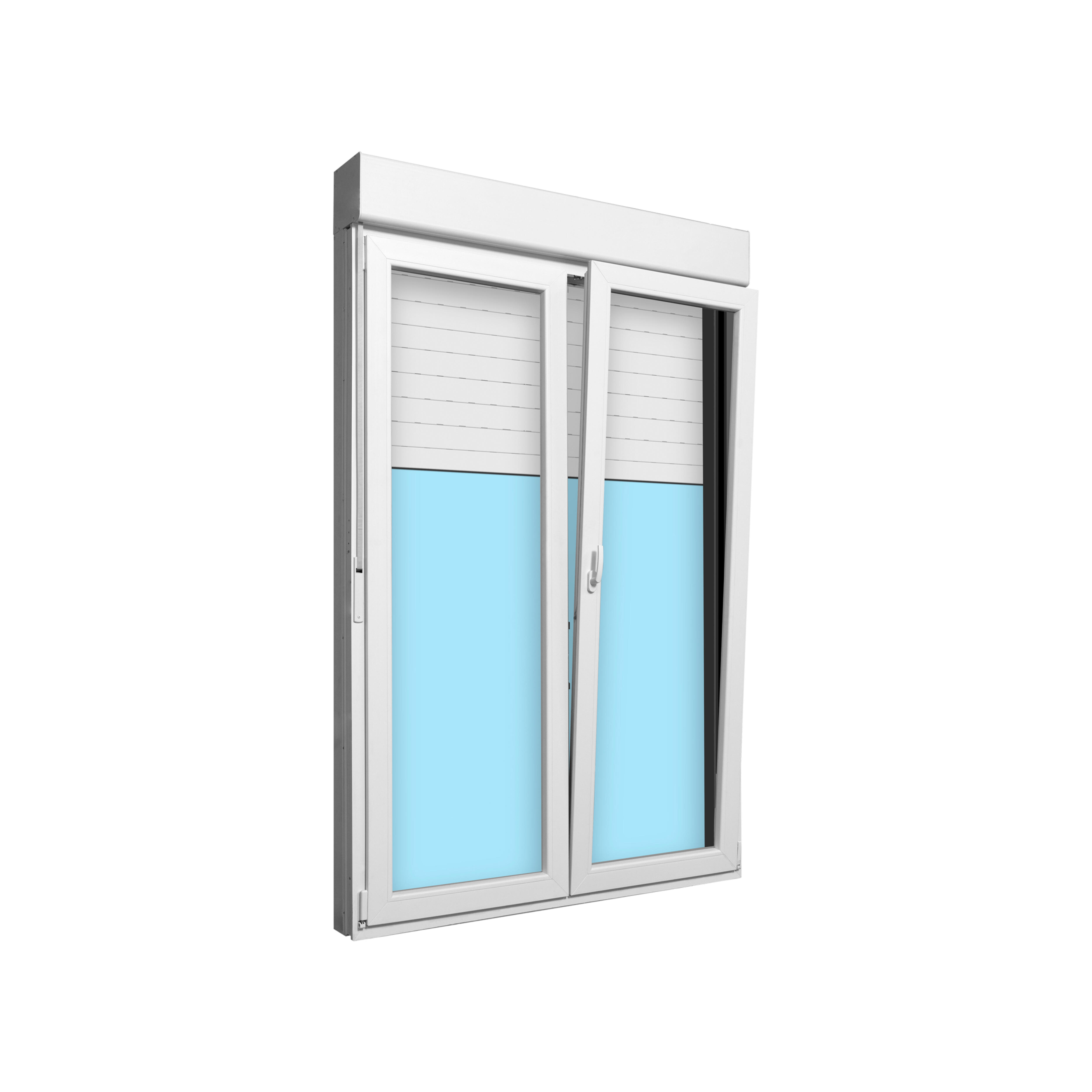 BALCONERA PVC OSCILOBATIENTE CON PERSIANA BLANCA 140X218CM - 4