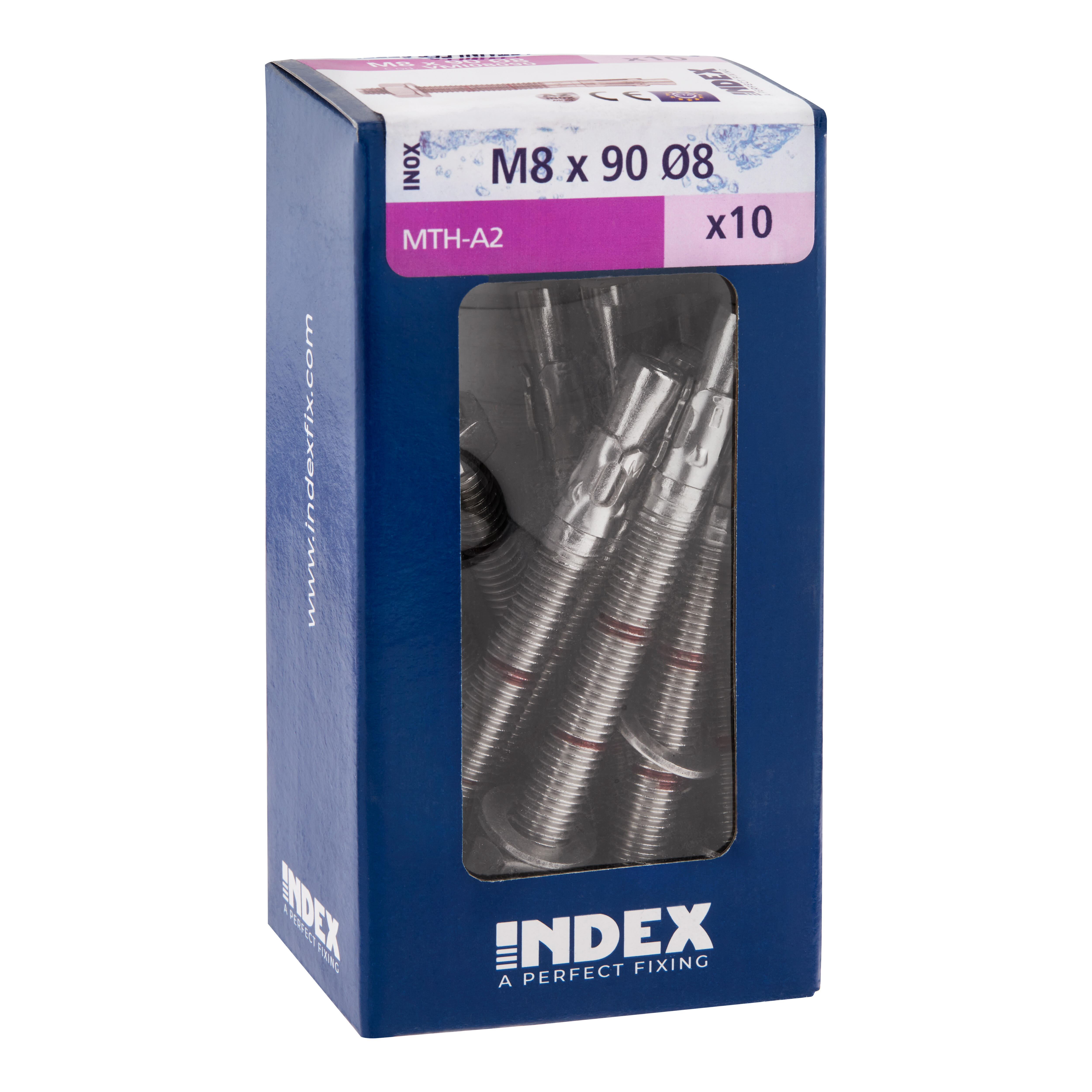 ANCLAJE MACHO MTA INOXIDABLE 8 X 75  MM.  10 UDS INDEX - 3