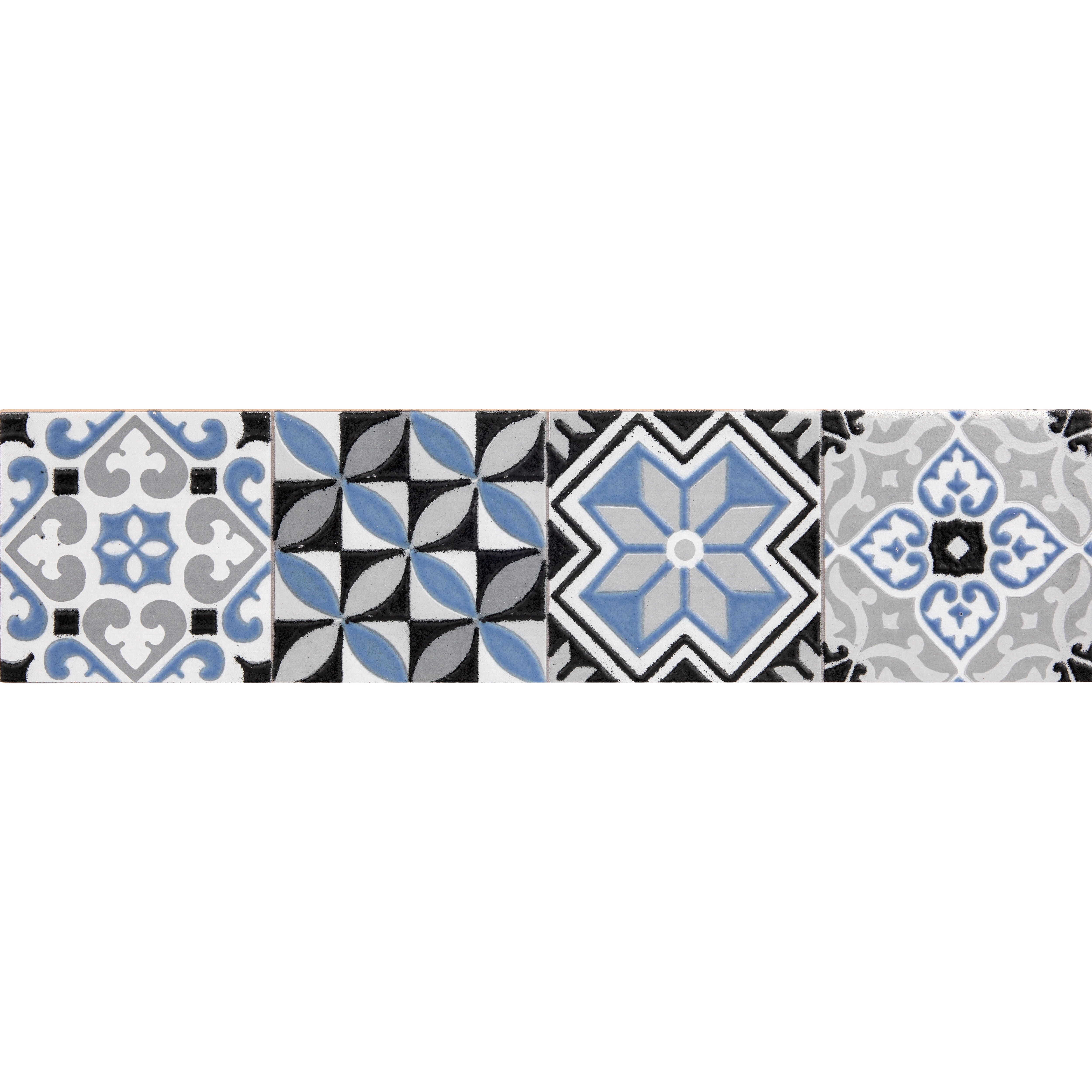 CENEFA CERÁMICA 7X30CM 7560 AZUL. PACK 3 UNIDADES - 3