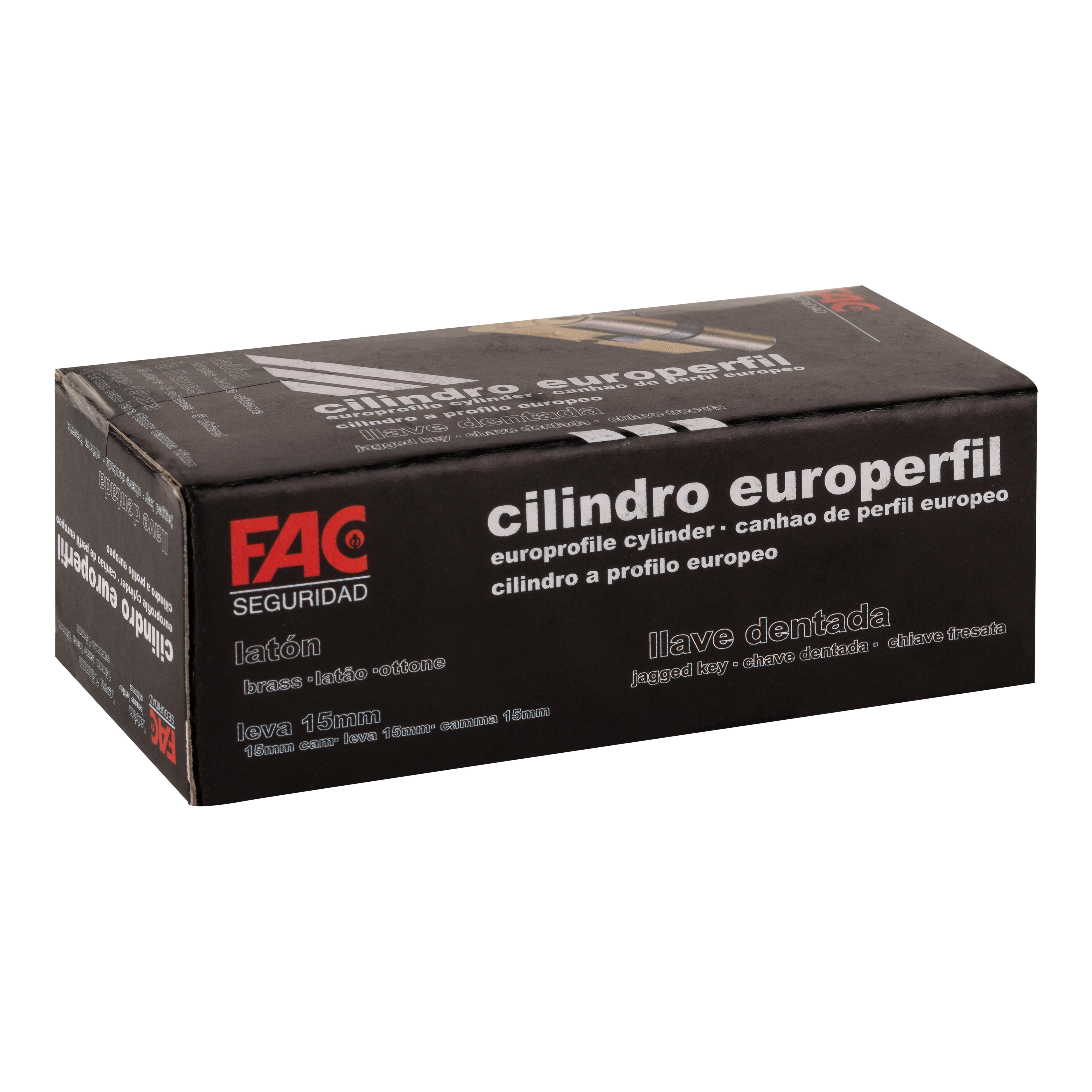 CILINDRO BOMBIN 30 X 30  MM. SERRETA LEVA 15  MM. LATON FAC - 4