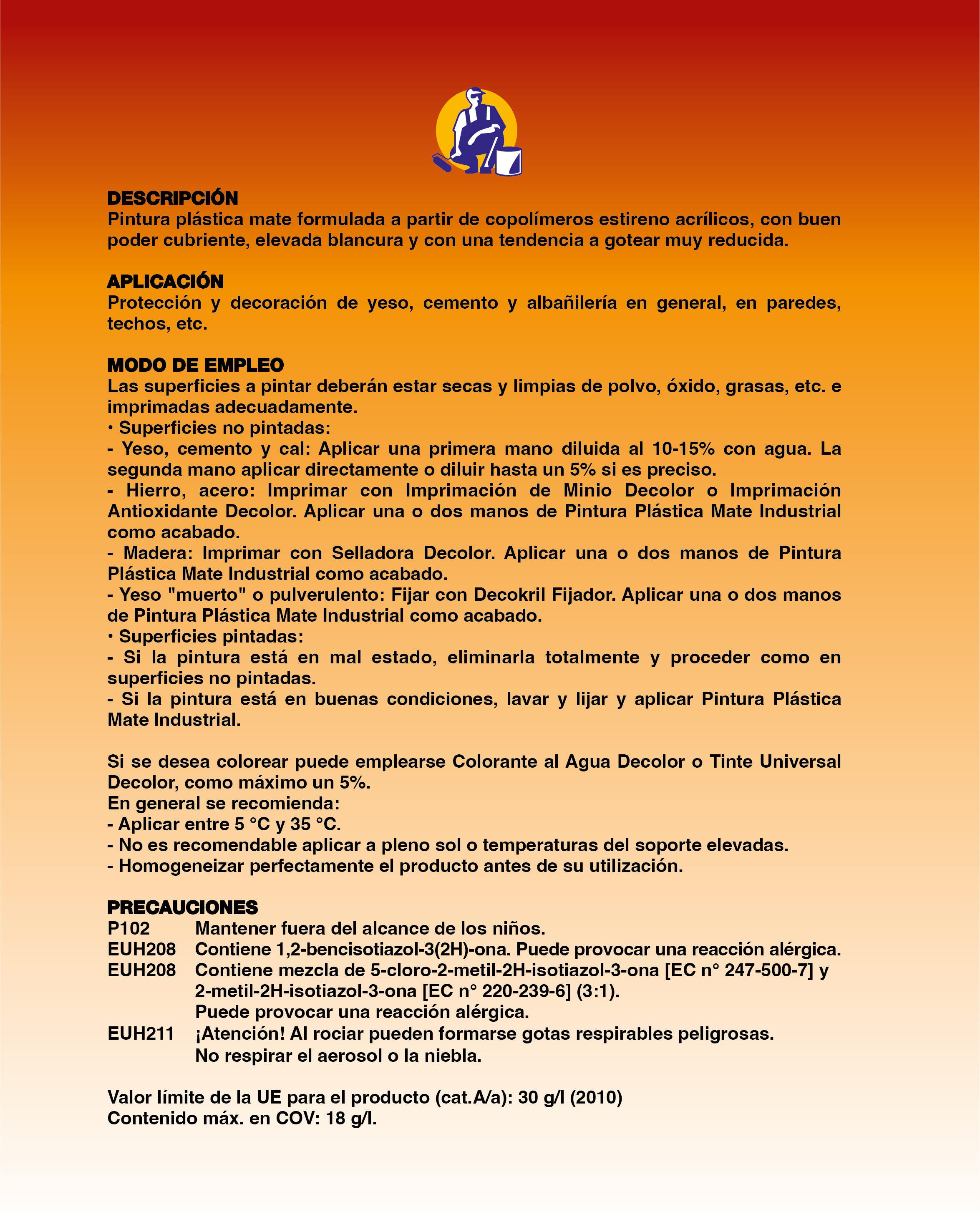 PINTURA PLASTICA BLANCA MATE 14L INDUSTRIAL - 2