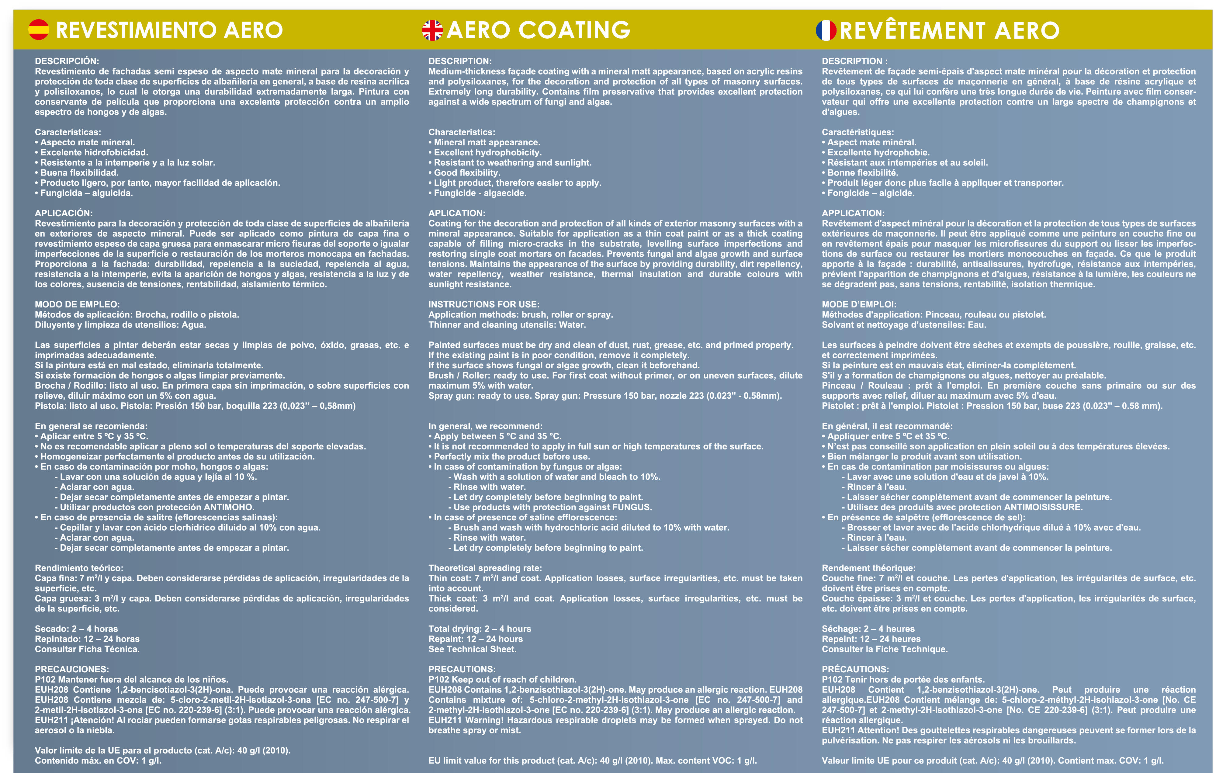 REVESTIMIENTO FACHADA MATE AERO TERM 14L BLANCO - 2