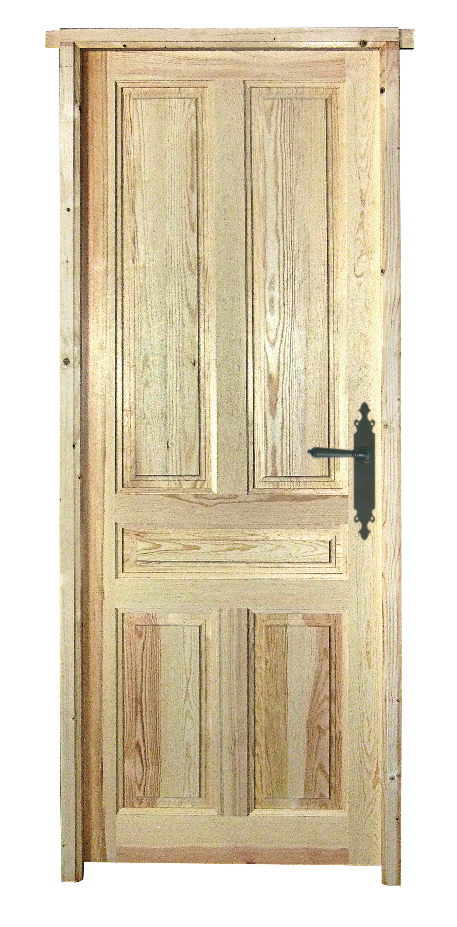 PUERTA INTERIOR EN BLOCK MACIZA PINO 5 PAÑOS 72,5 CM DERECHA - 3