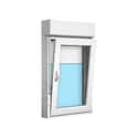 VENTANA PVC OSCILOBATIENTE CON PERSIANA BLANCA 70X118CM - 4