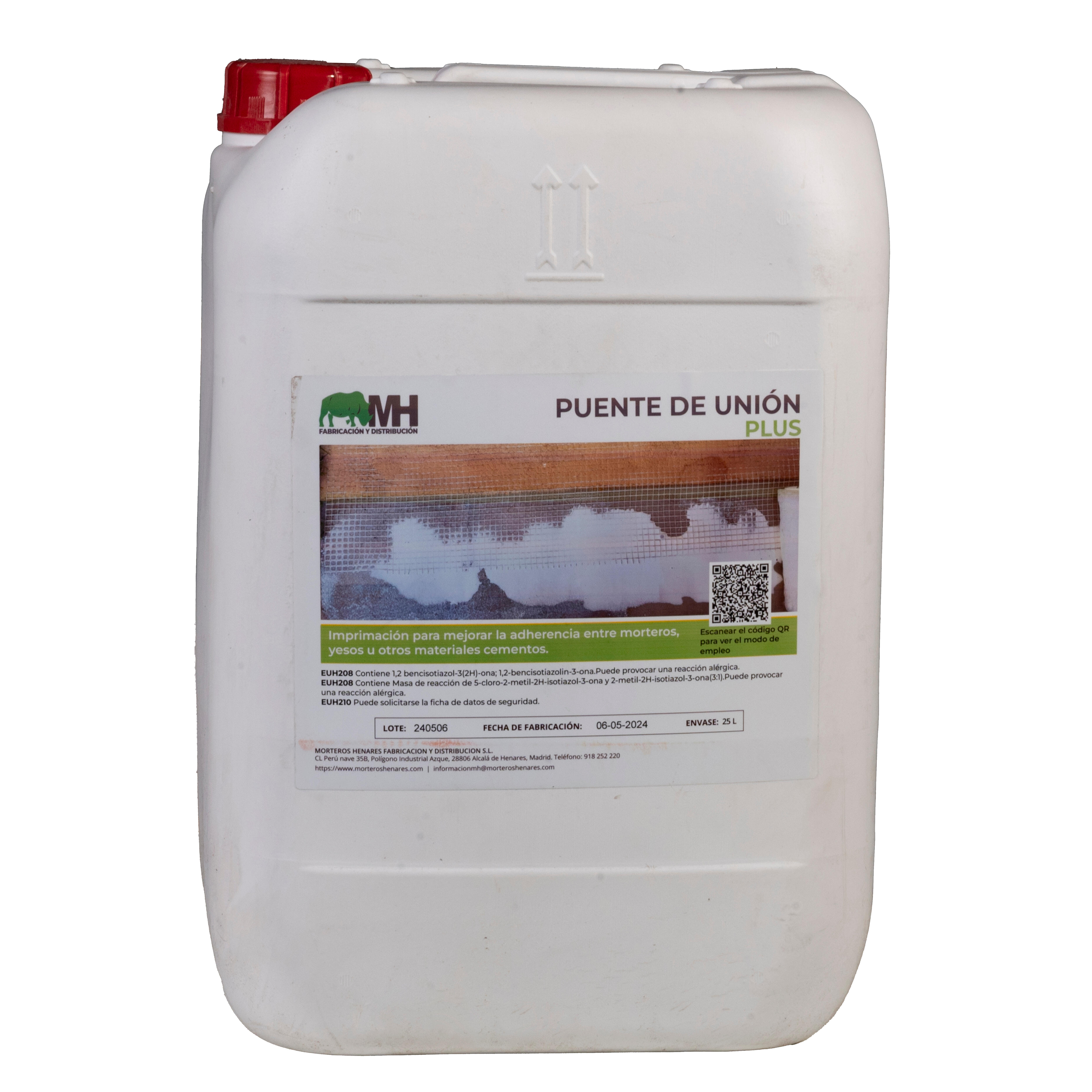 IMPRIMACIÓN DE ADHERENCIA PUENTE DE UNIÓN PLUS MORTEROS HENARES 25L - 2