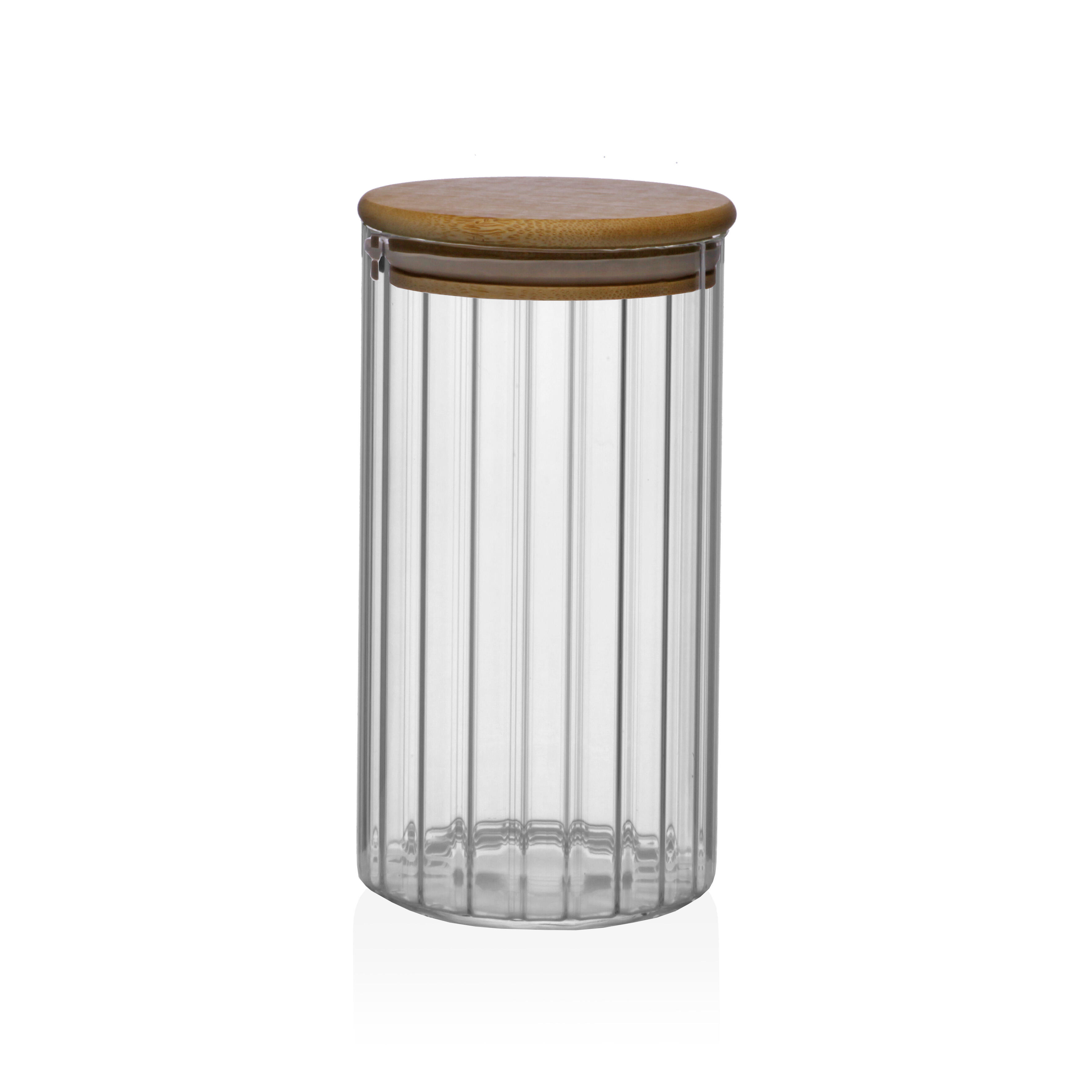 Bote con tapa de bambú versa 800ml
