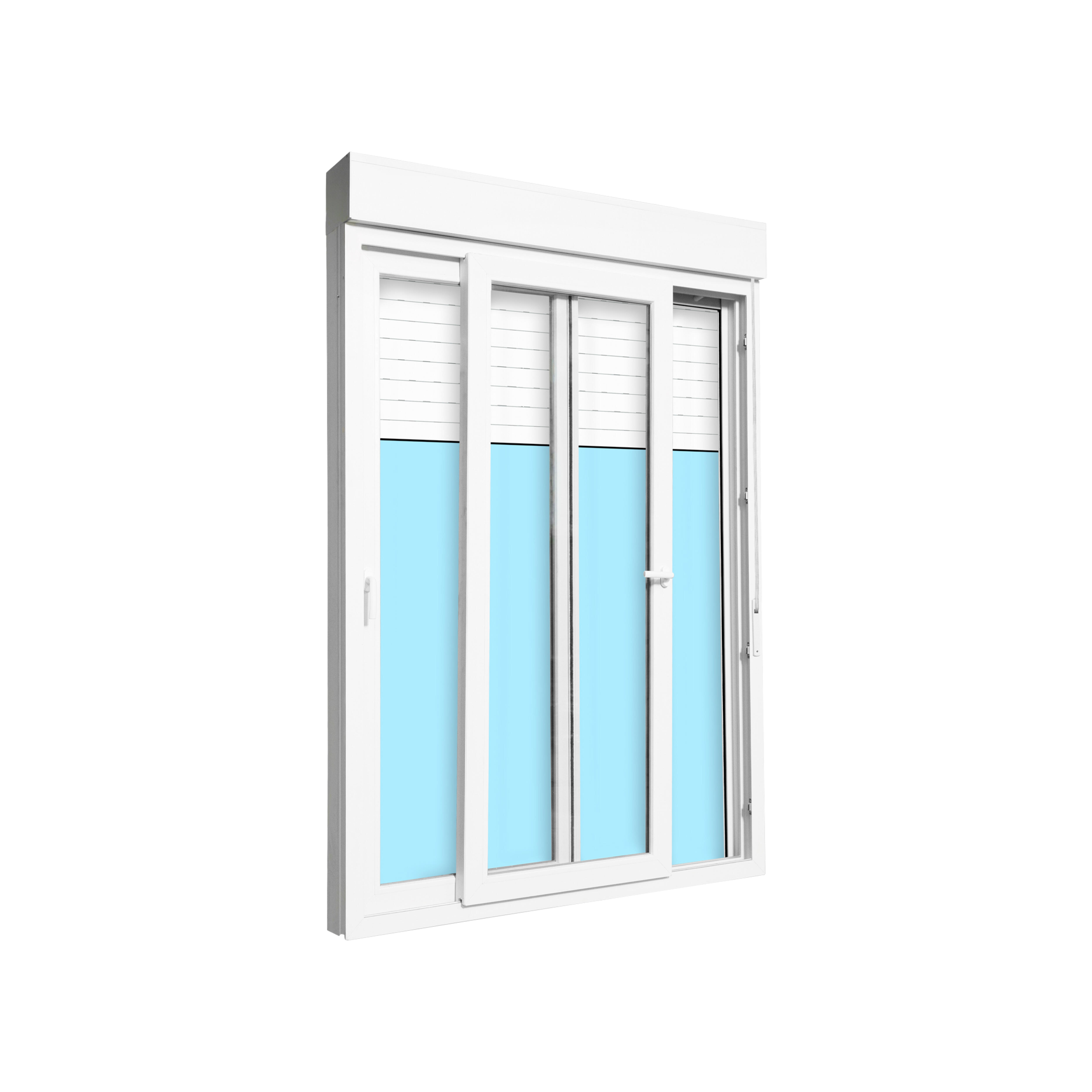 BALCONERA PVC CORREDERA CON PERSIANA BLANCA 150X218CM - 3