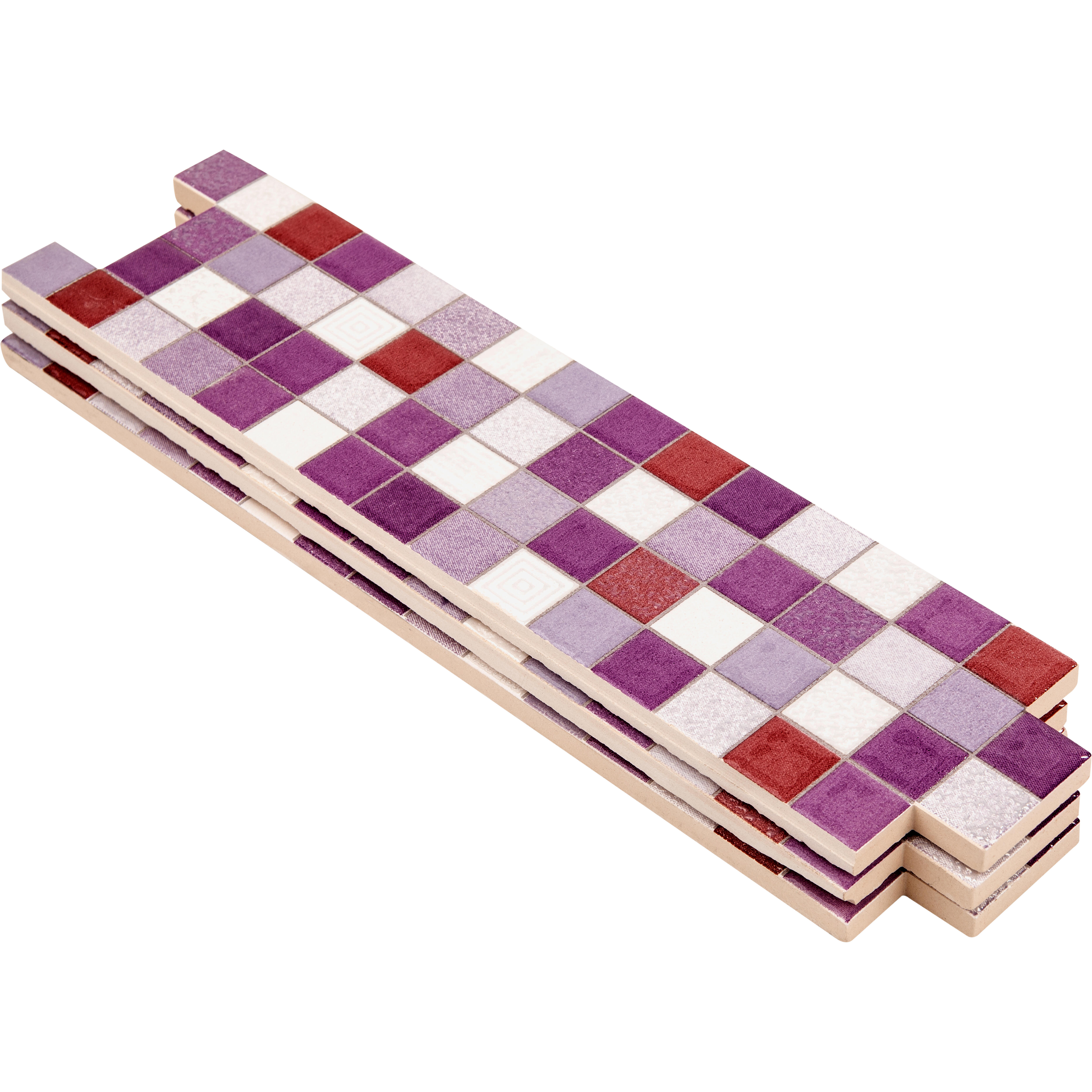 CENEFA CERÁMICA 6.5X25 CM. 6792 MORADO. PACK 3 UNIDADES - 2