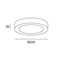 DOWNLIGHT LED SUPERFICIE CIRCULAR BLANCO 20W LUZ FRIA - 3