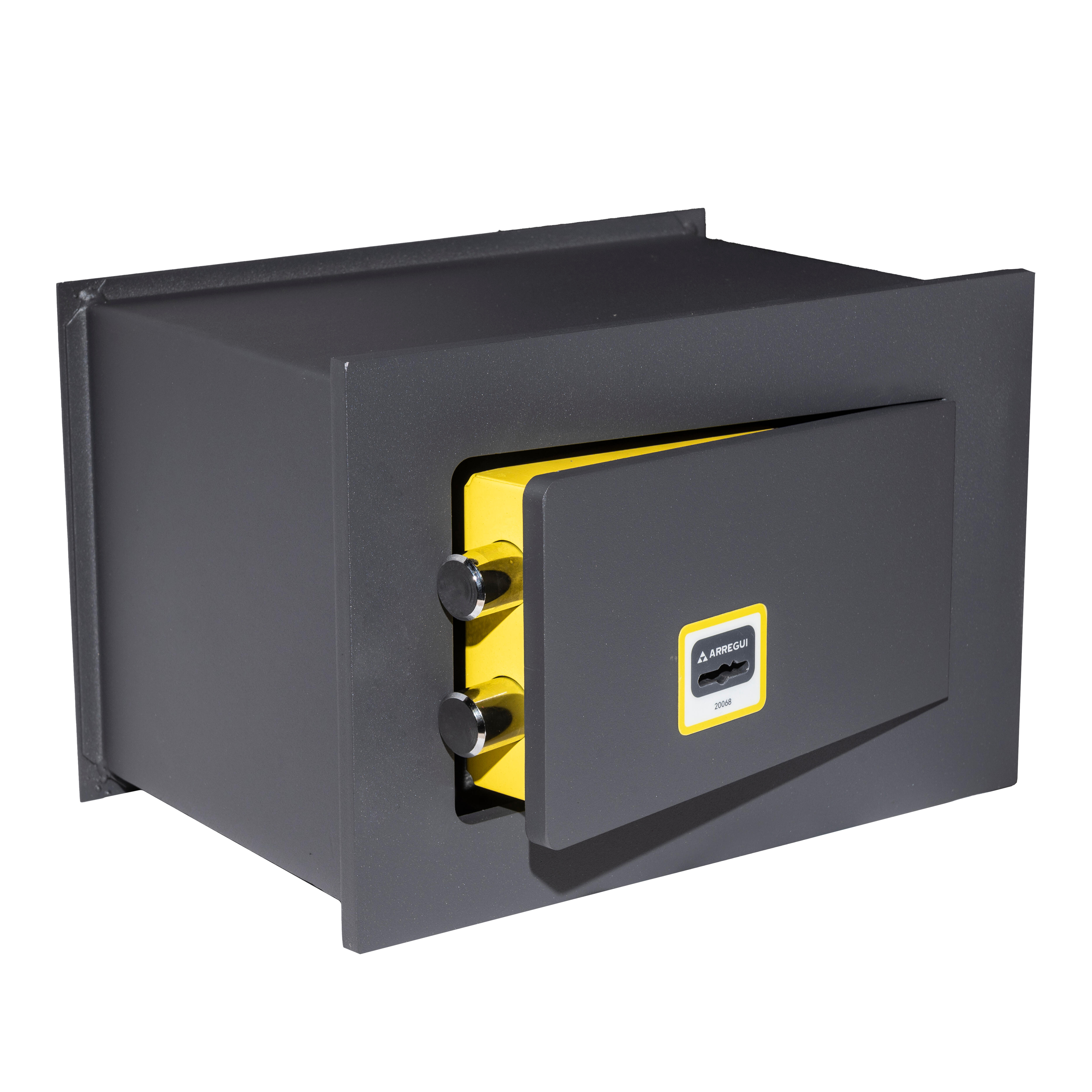CAJA FUERTE SOLO LLAVE DE APERTURA CON LLAVE EMPOTRADA DE TAMAÑO PEQUEÑO 7L ARREGUI - 3