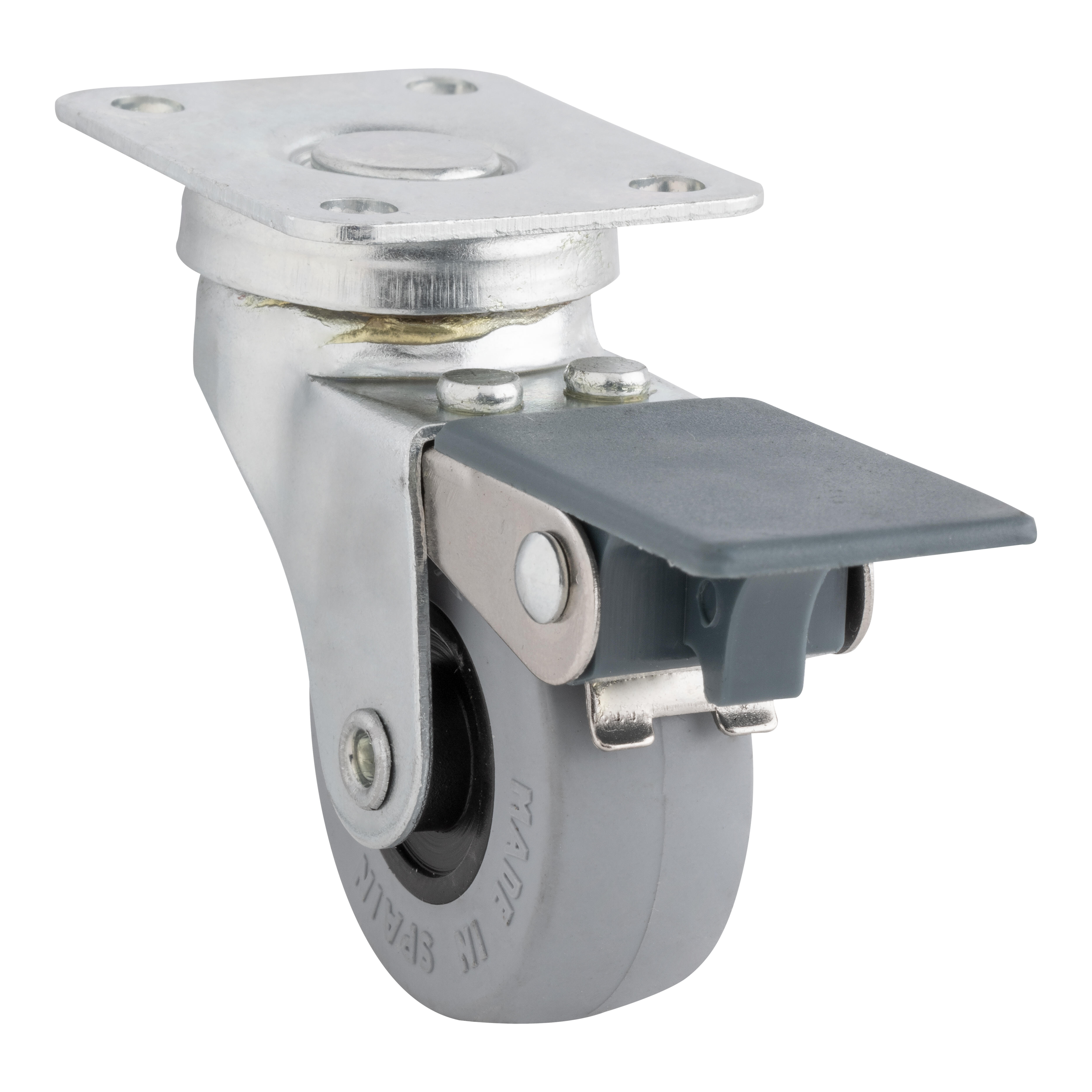 RUEDA GIRO 40MM GOMA. HASTA 17KG. LLANTA METAL - 2