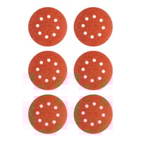 6 DISCOS DE LIJA 125MM 8 AGUJEROS GRANO 80 - 2