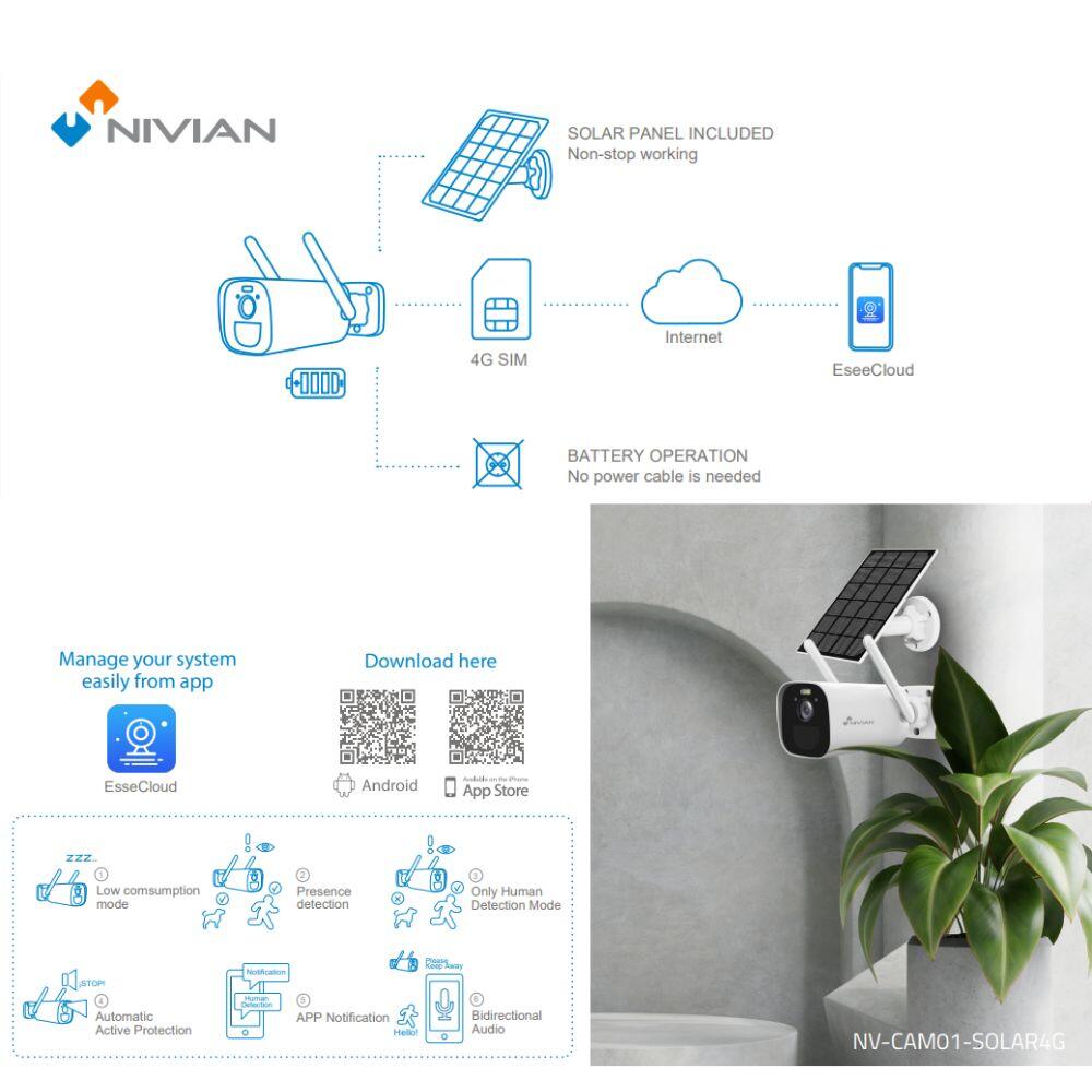 CAMARA 4G EXTERIOR BATERIA Y PANEL SOLAR - 4