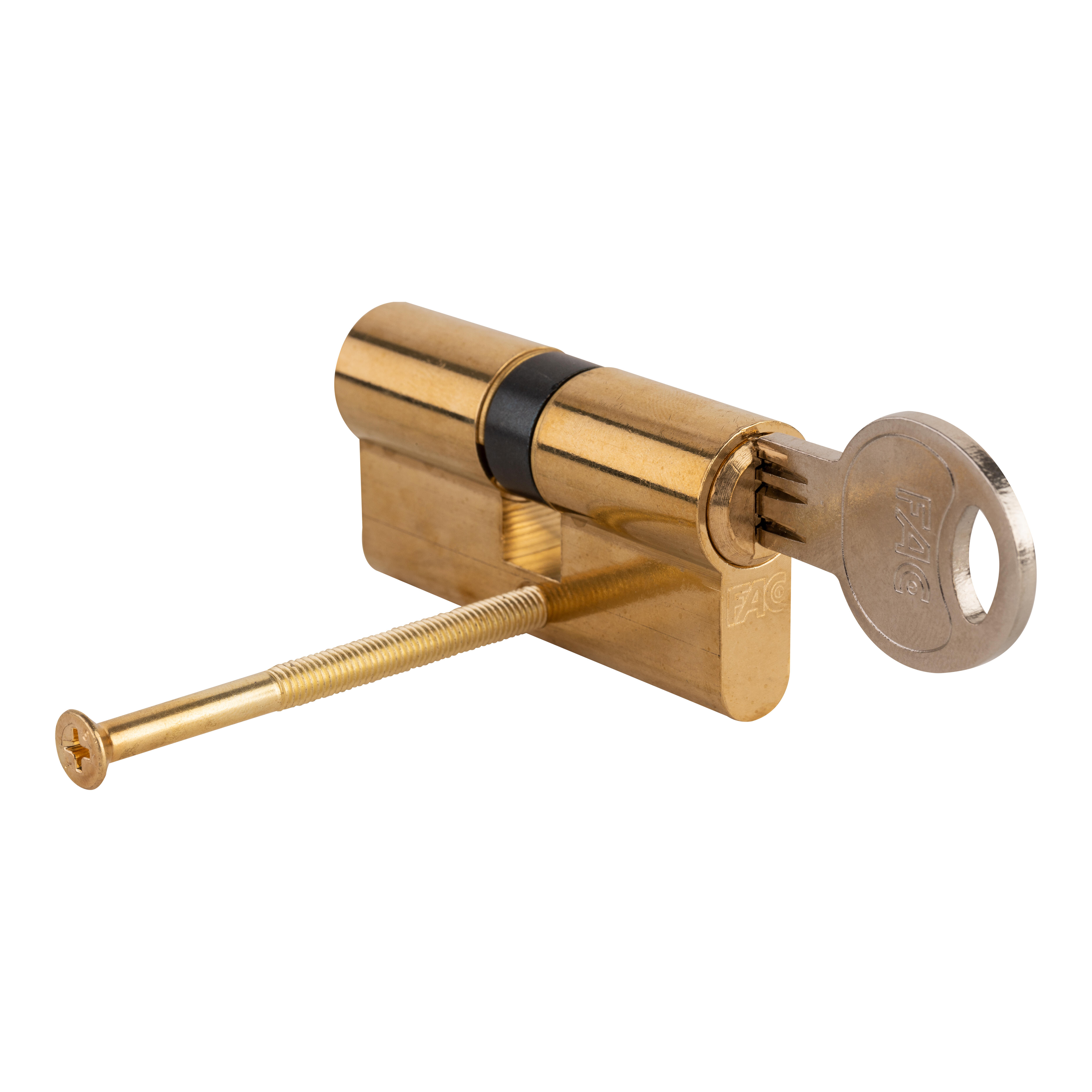 CILINDRO SEGURIDAD BOMBIN 30X30MM. PUNTOS LEVA 15MM. LATON FAC - 2