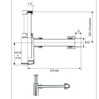 SIFON LAVABO BOTELLA EXTENSIBLE 1 1/4