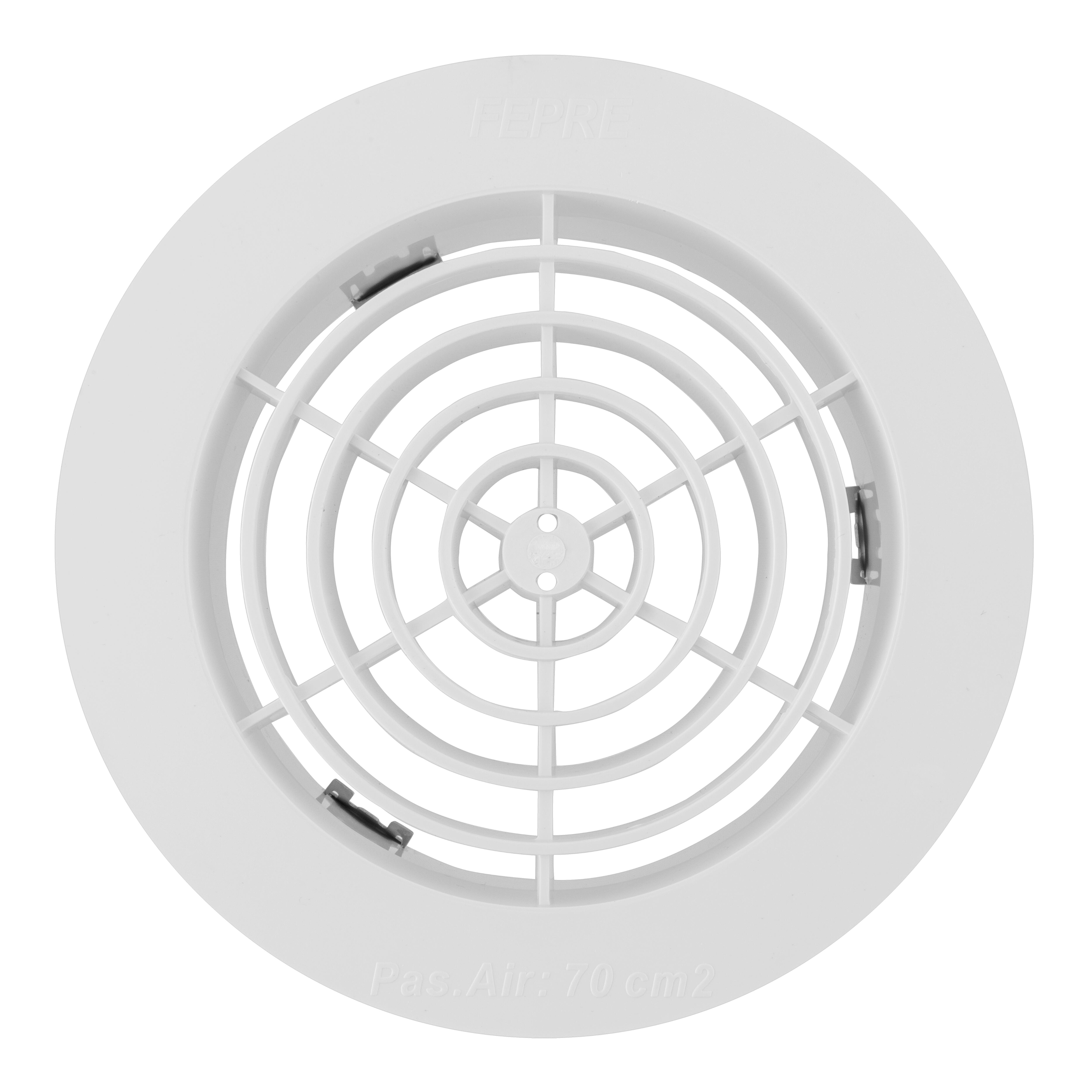 REJILLA DE VENTILACION EMPOTRABLE PLASTICO  125  MM - 2