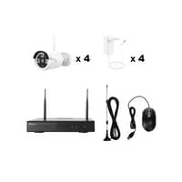 KIT GRABADOR CCTV WIFI 10 CANALES + 4 CAMARAS EXTERIOR + 1TB - 3