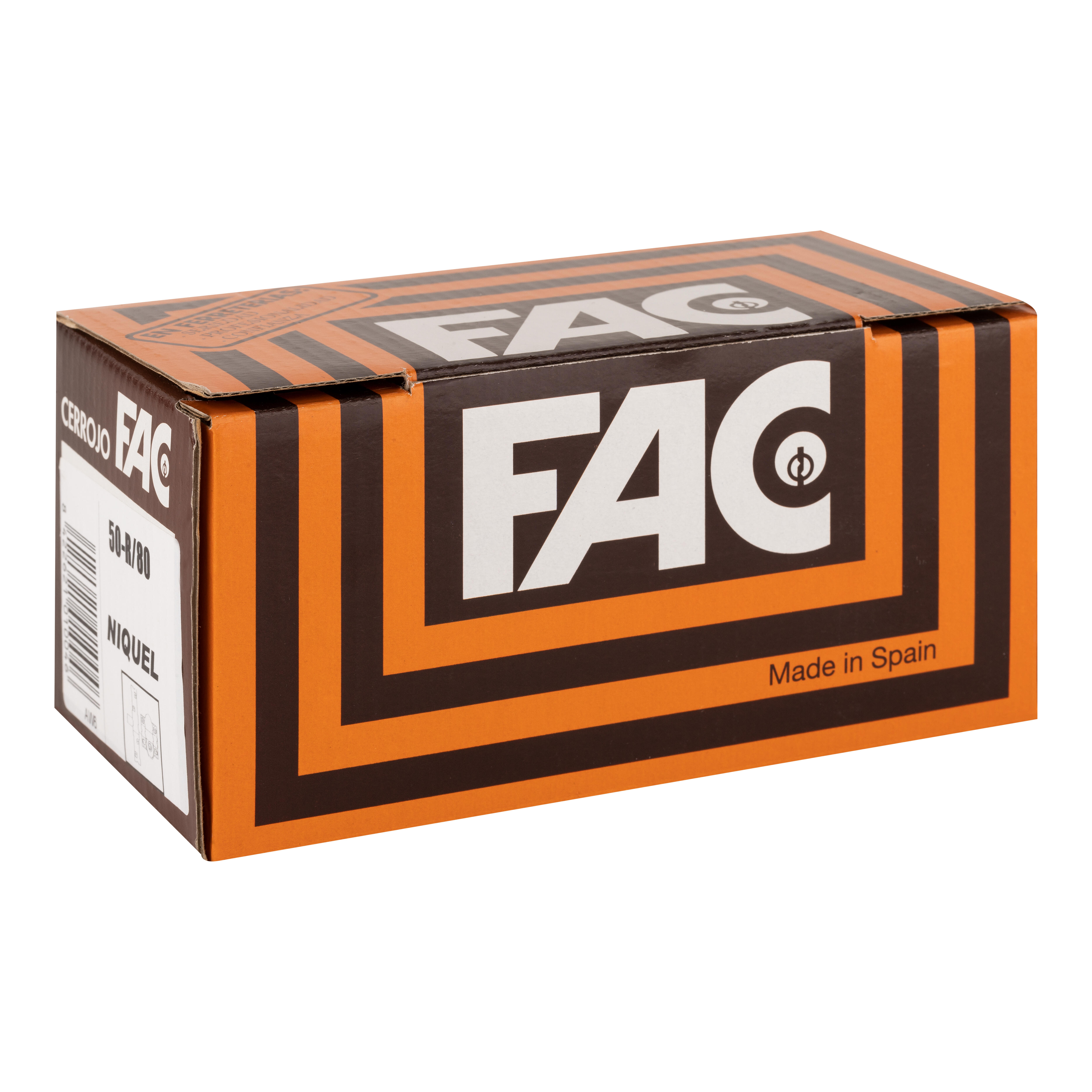 CERROJO PUERTA DE SEGURIDAD INTERIOR Y EXTERIOR NIQUELADO 3 LLAVES FAC - 4