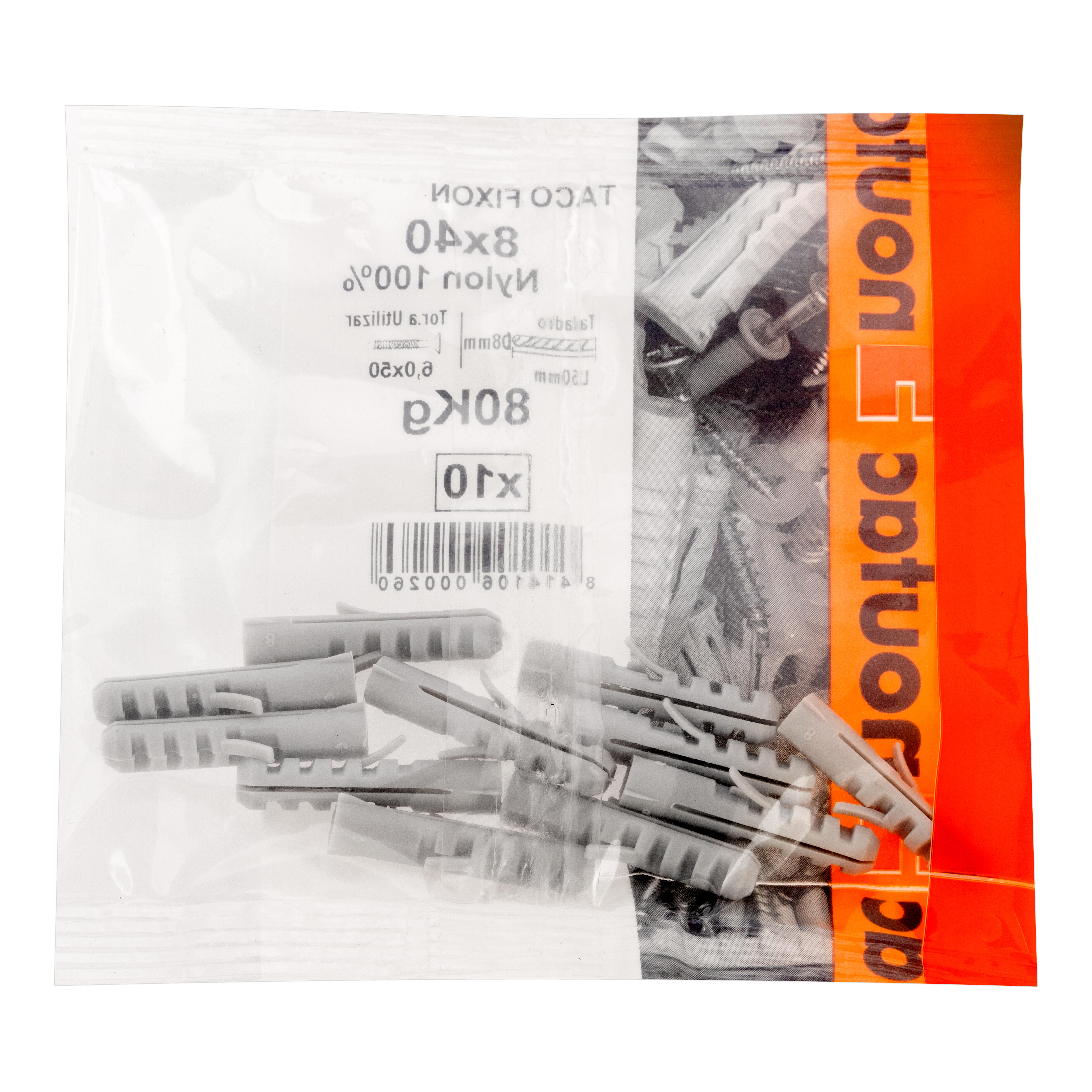 TACO NYLON 8 X 40  MM. 10 UDS - 2