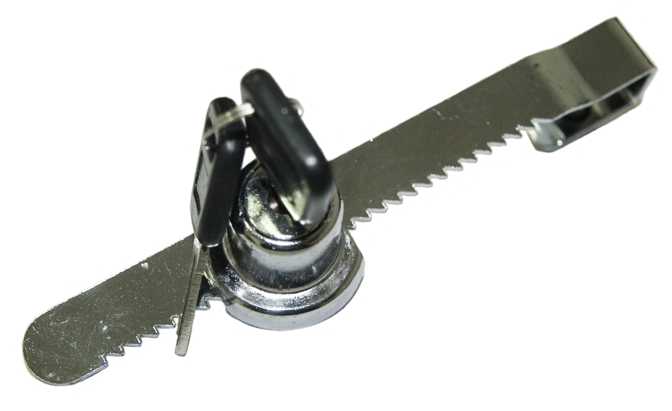 CERRADURA SEGURIDAD VITRINA PUERTA CORREDERA CON LLAVE ACERO NIQUELADO - 2