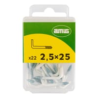 ESCARPIA ACERO PINTADA BLANCA 2.5 X 25  MM. 22 UDS - 4