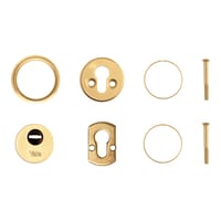 ESCUDO DE SEGURIDAD CUADRADO PARA CERRADURA ACABADO EN LATÓN YALE - 3