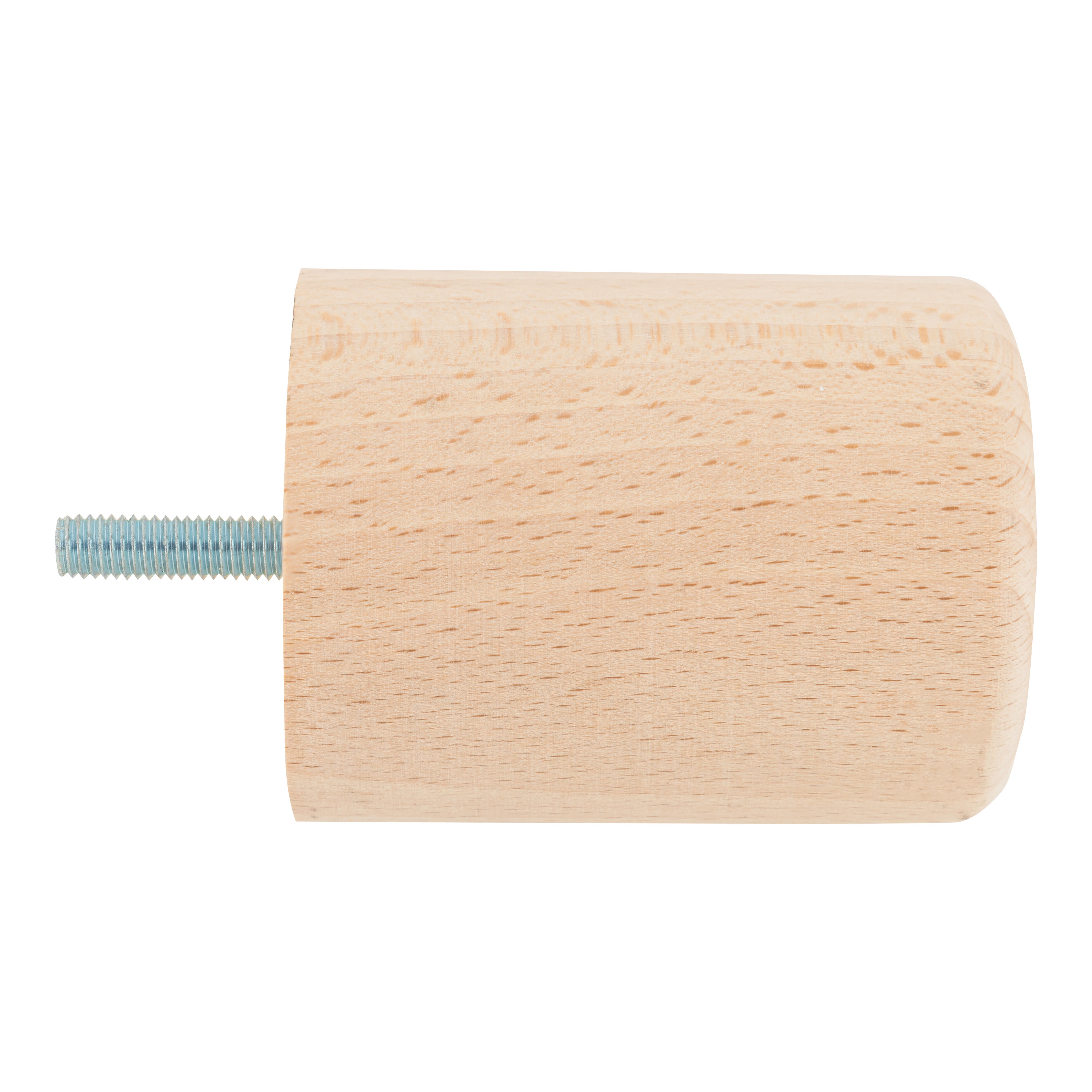 PATA MUEBLE MADERA REDONDA 80MM 68MM HAYA.  - 2