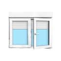 VENTANA PVC OSCILOBATIENTE CON PERSIANA BLANCA 140X118CM - 2