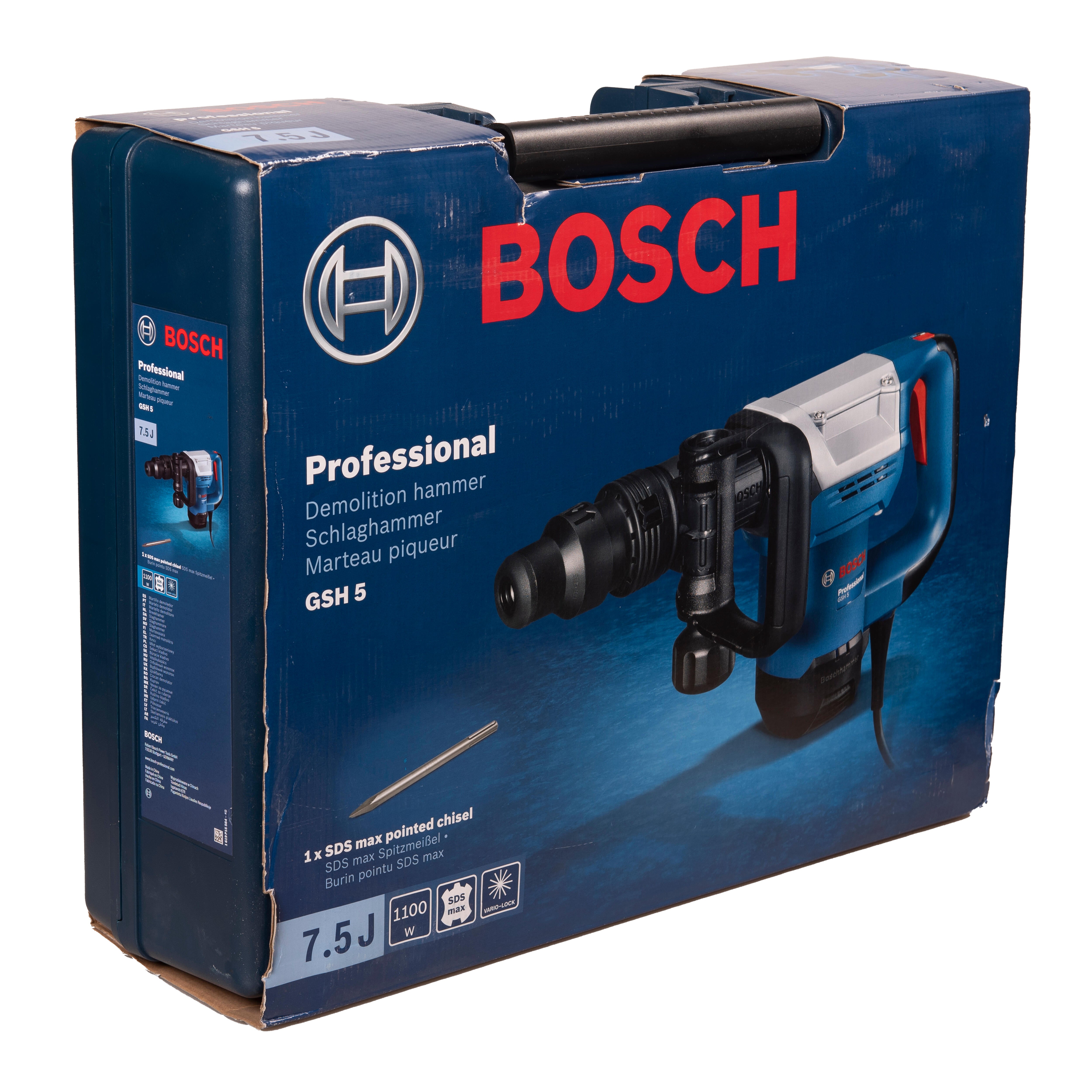 MARTILLO DEMOLEDOR BOSCH GSH5 7.5J 1100W SDS-MAX - 8