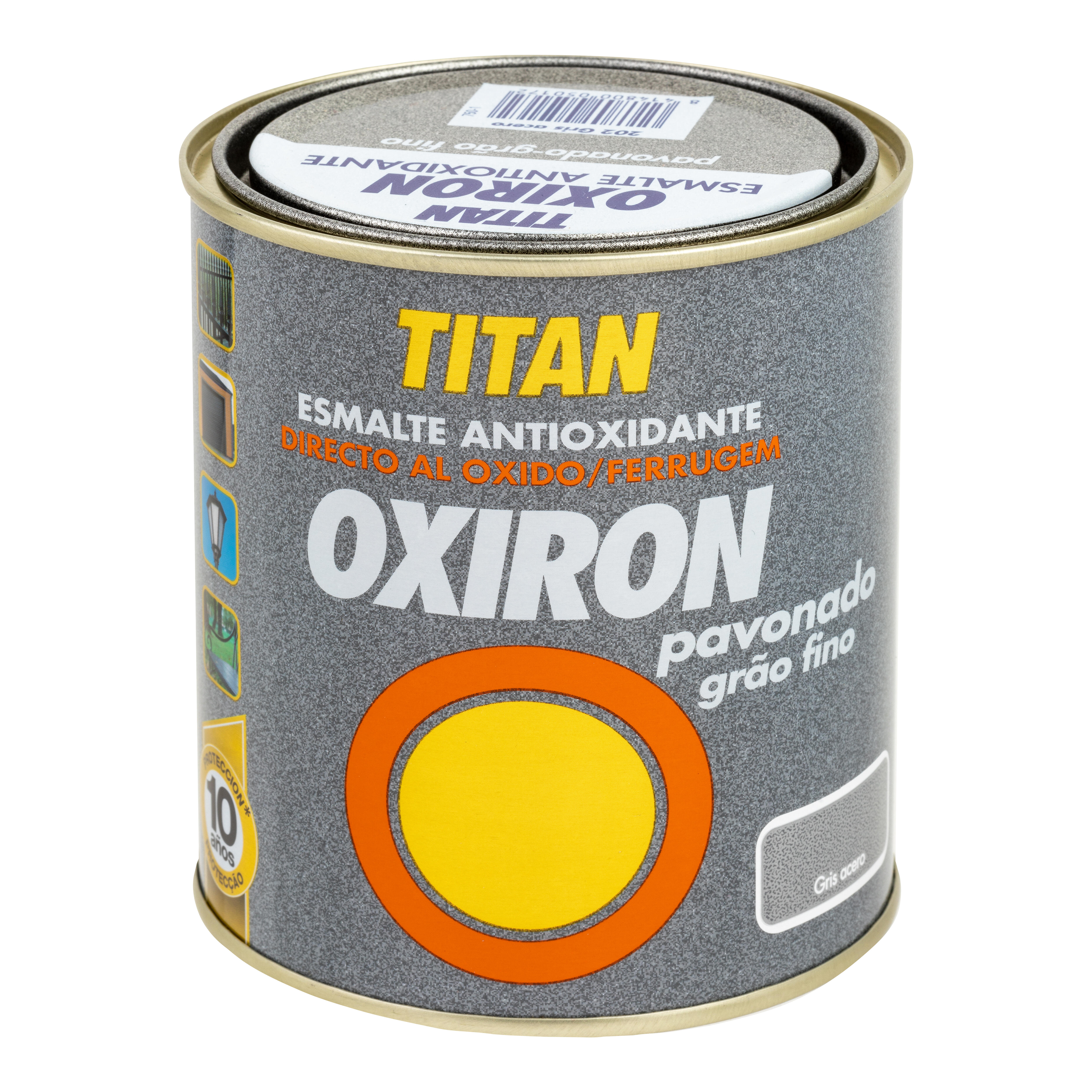 ESMALTE SINTÉTICO ANTIOXIDANTE OXIRON PAVONADO  750ML GRIS ACERO - 3