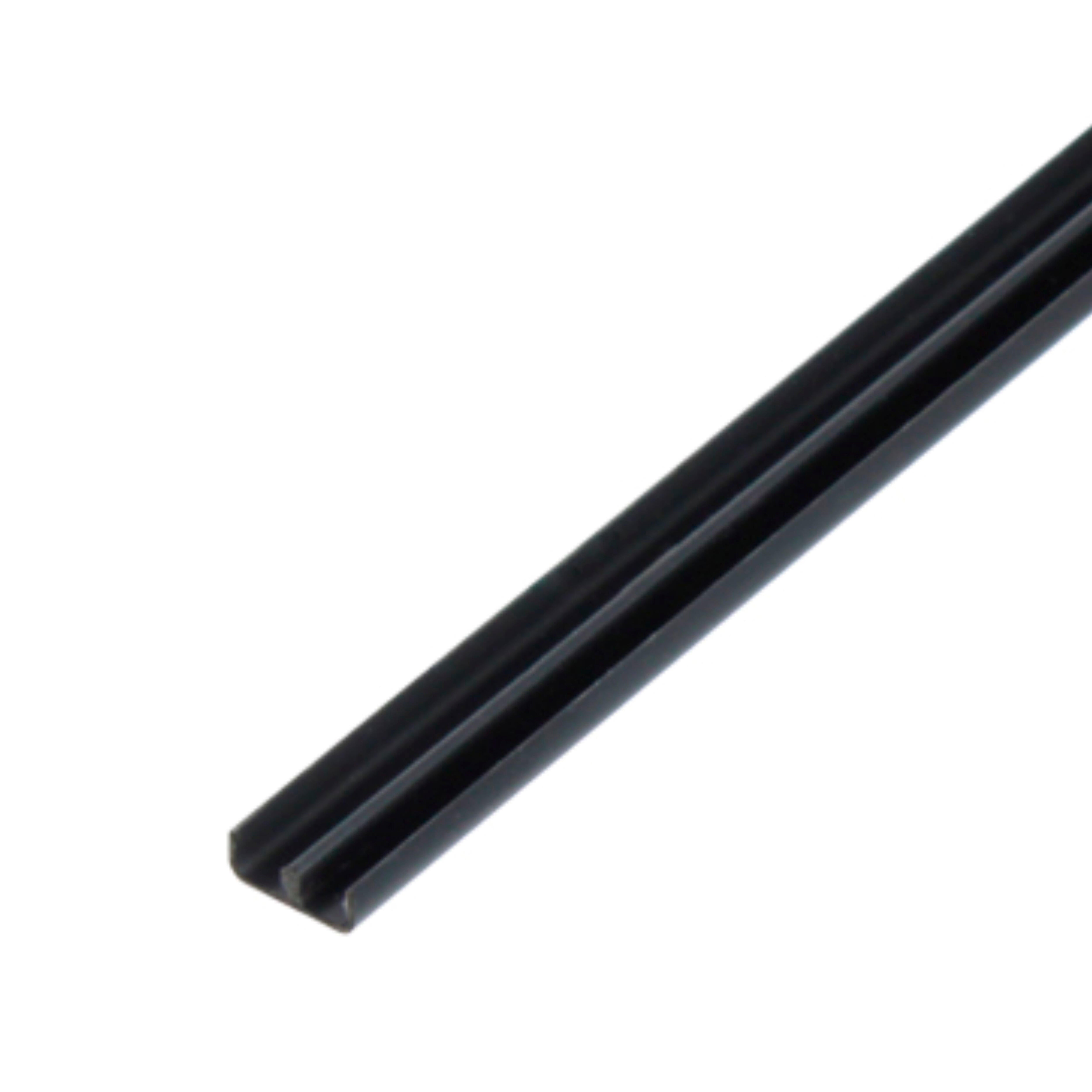 PERFIL DOBLE U PVC NEGRO 18X10X1,6MM 2M - 2