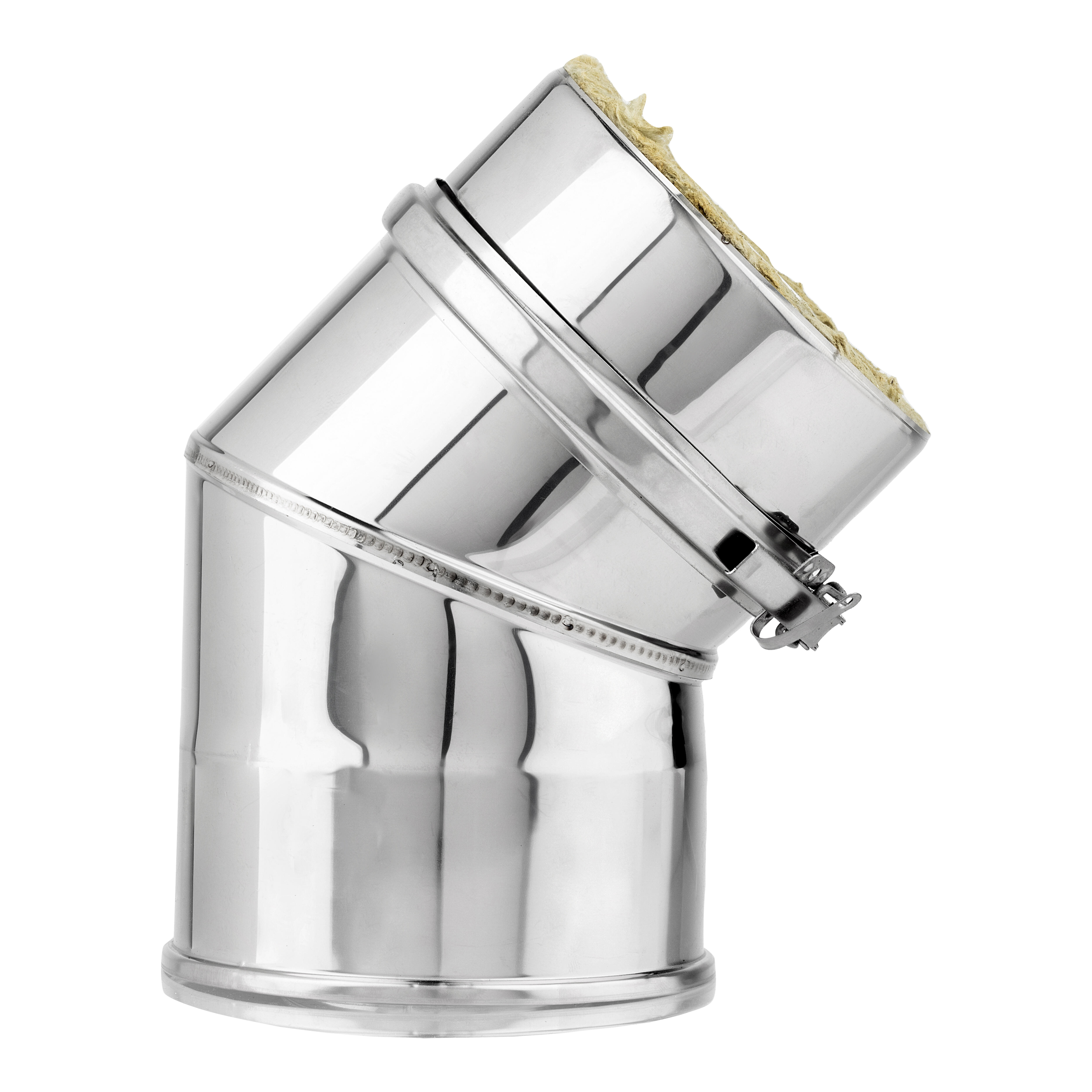 CODO 45º INOXIDABLE PARED DOBLE 80MM - 2