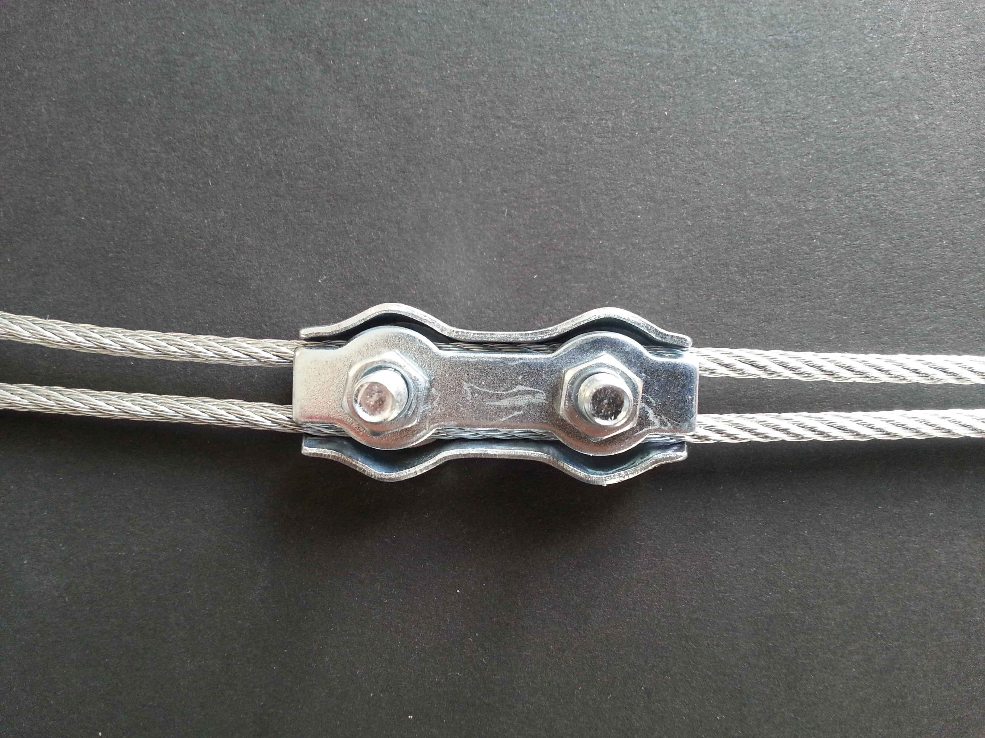 Morsetto duplex STANDERS 18608646 in inox zincato per cavo Ø 3 mm, 2 pezzi - 3