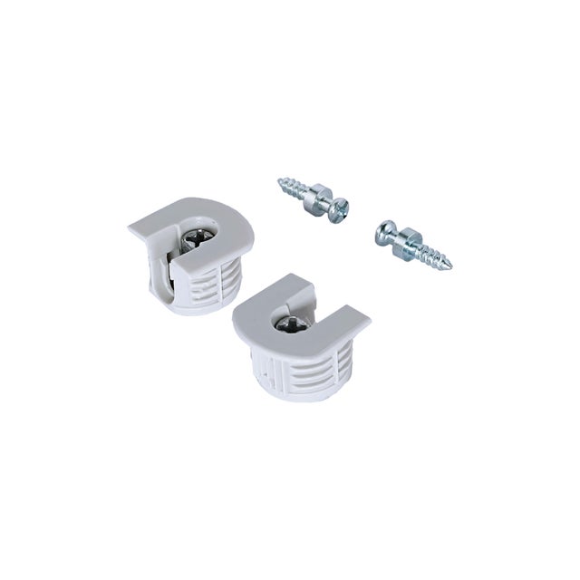 SOPORTE INVISIBLE CON EXCENTRICA  20 MM PLASTICO GRIS. 10 UDS