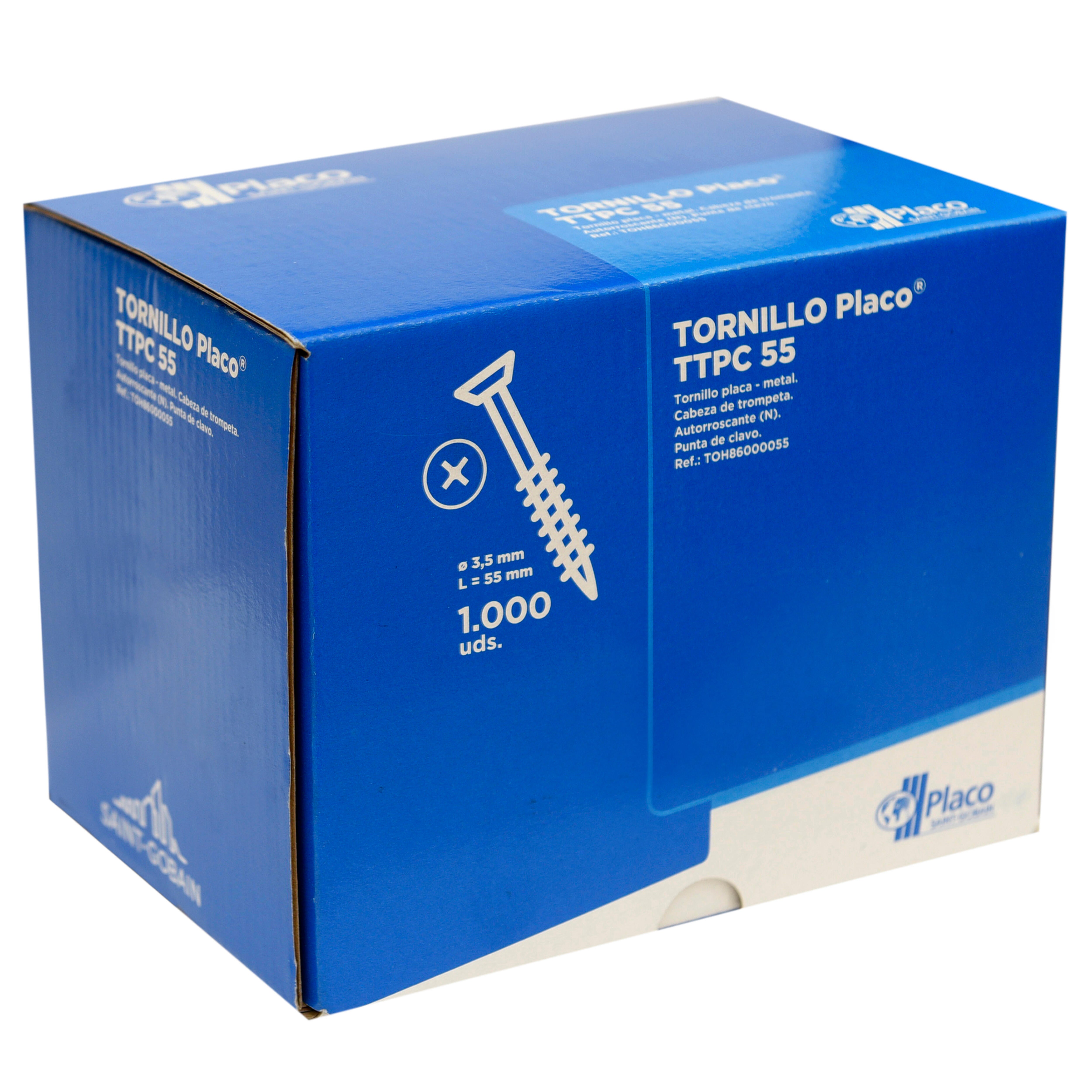 TORNILLOS AUTORROSCANTE PLACA/CHAPA PLACO TTPC 3,5X55 MM 1000 UDS - 3