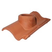 TEJA CERÁMICA CON SALIDA DE HUMOS CIRCULAR PARA TEJA HYDRA ROJO - 3