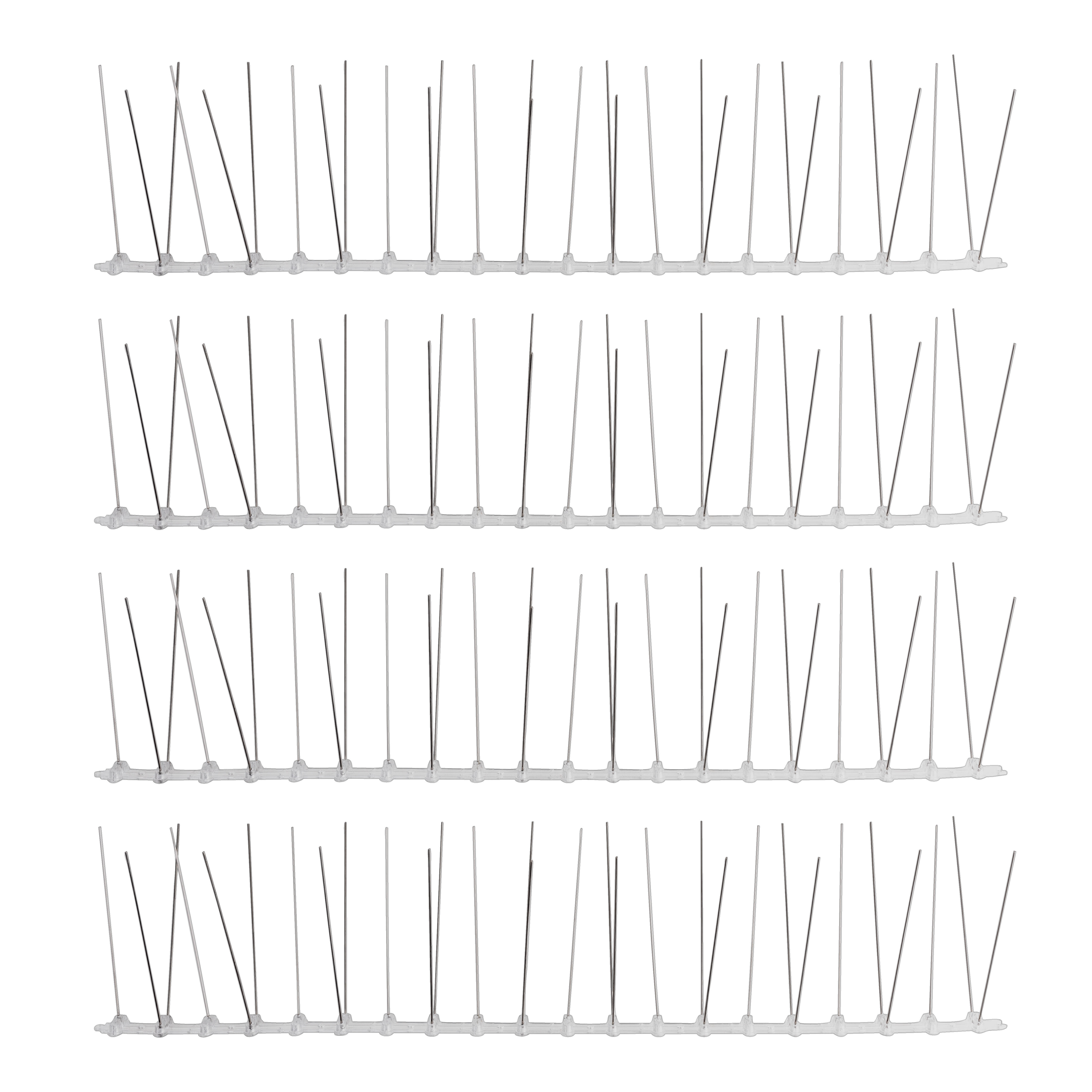 VARILLA SOPORTE PINCHOS ANTIAVES INOXIDABLE AISI 304 30 PUAS. 4 UDS - 2