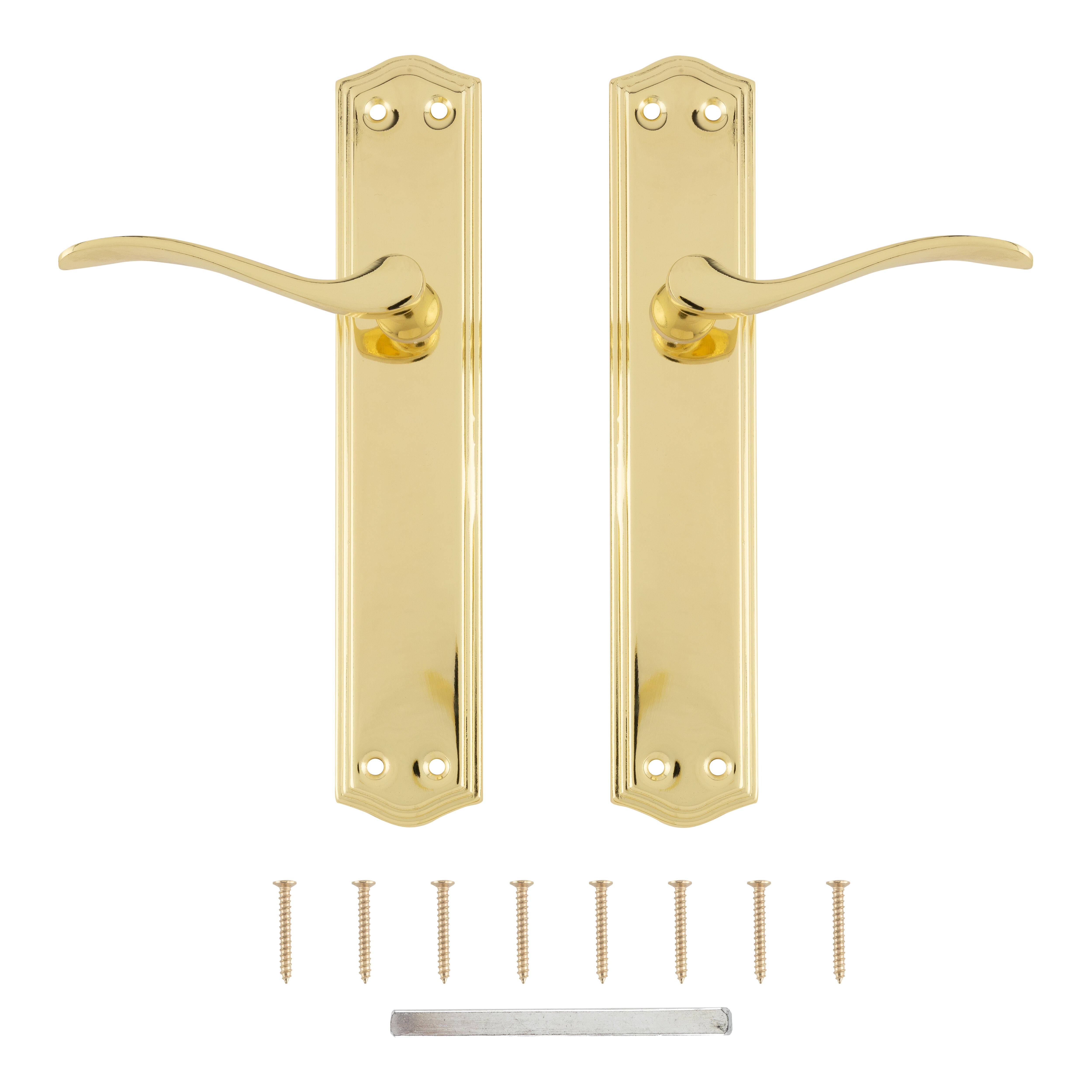 JUEGO DE MANILLAS PLACA CIEGA LATONADA CLASSIC - 2