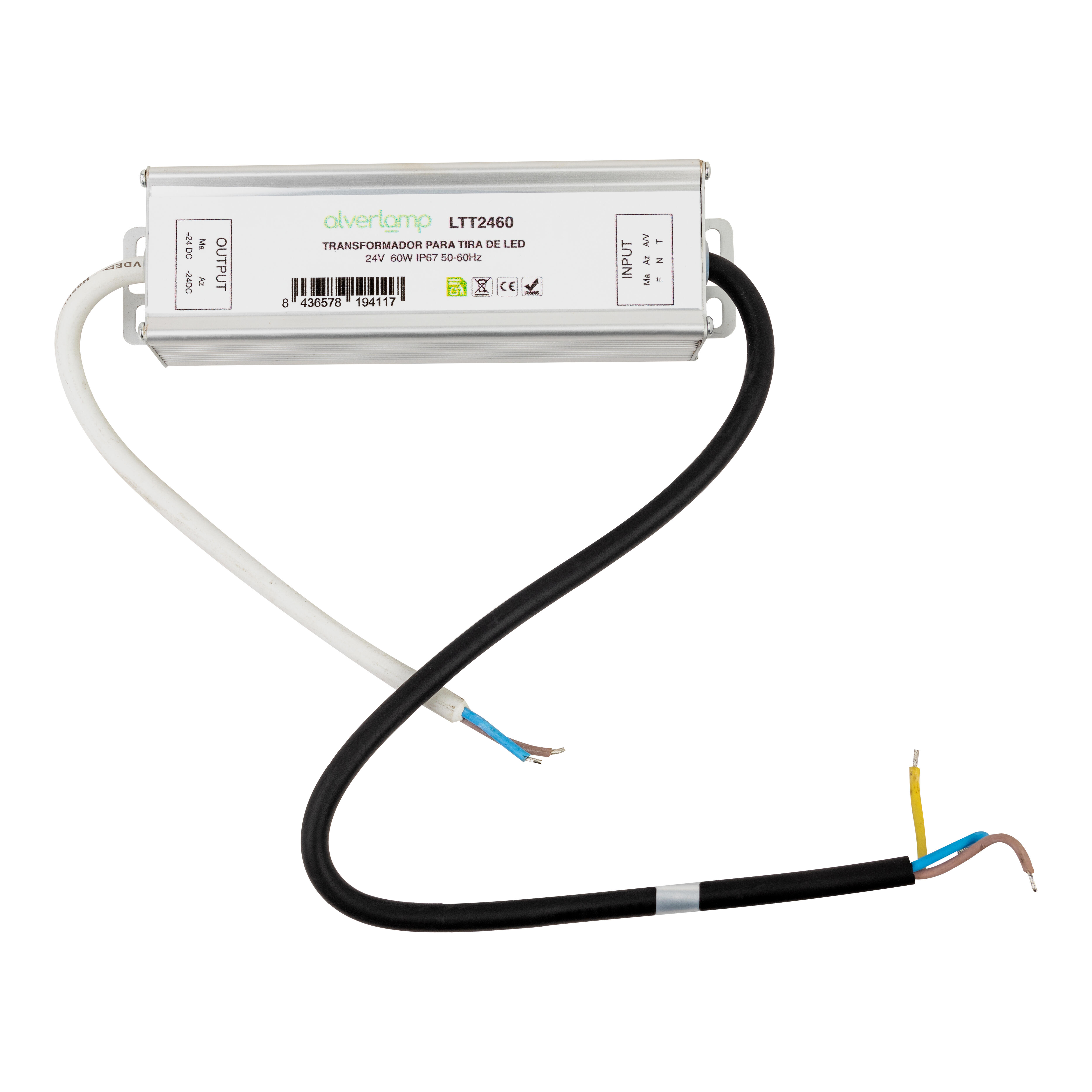 TRANSFORMADOR TIRA LED 60W 24V IP67 - 2