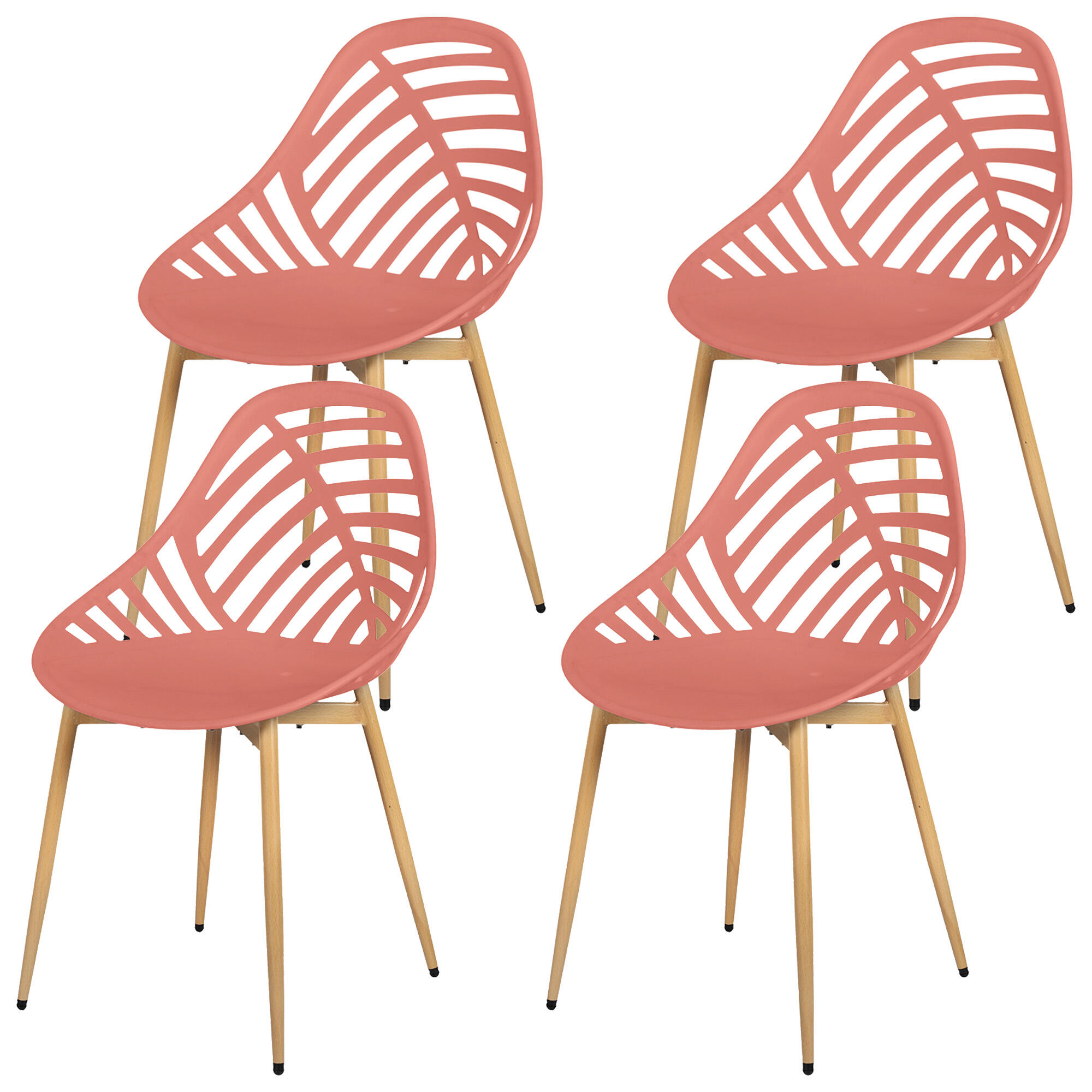 Pack de 4 sillas alameda terracota h83.4cm