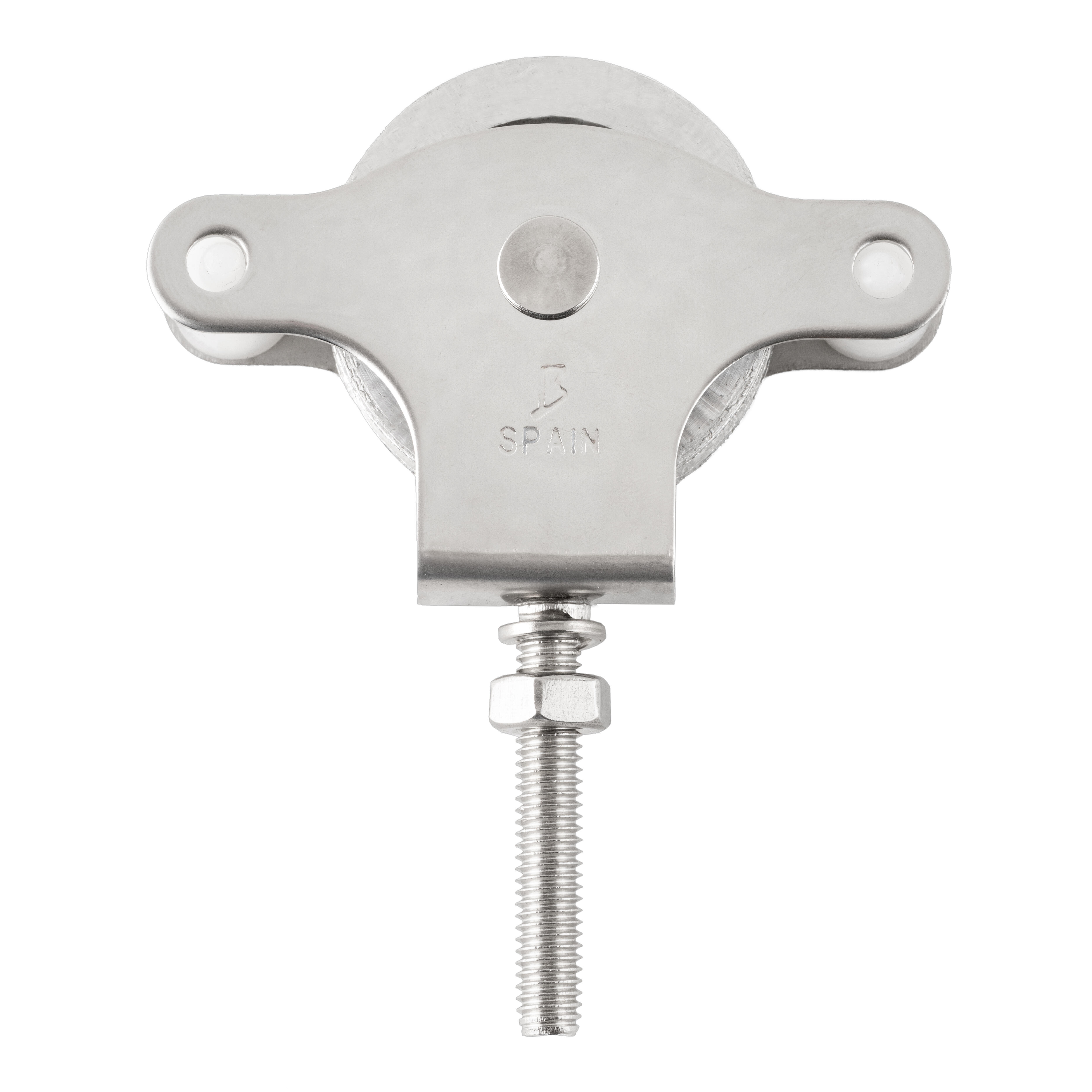 POLEA TENDEDERO ACERO INOXIDABLE CON TORNILLO M 6 X 40  MM. 2 UDS. - 2