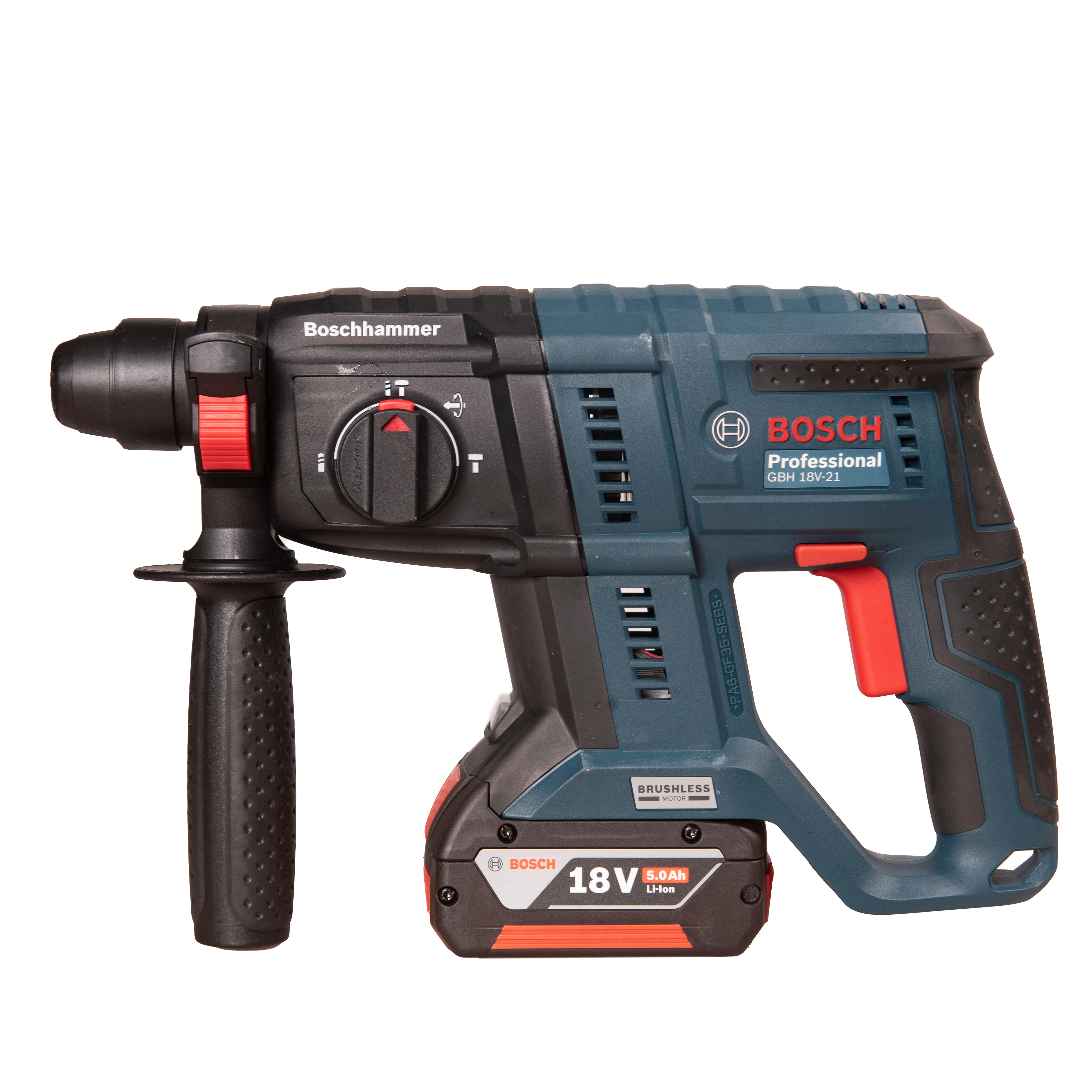 PACK TALADRO PERCUTOR GSB 18V-45 + MARTILLO SDS PLUS GBH 18V-21 + AMOLADORA GWS 18V-10 BOSCH - 11