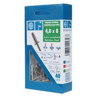 REMACHES ACERO INOXIDABLE A2 4 X 8  MM. BRALO. 40 UDS - 2