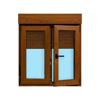 VENTANA PVC OSCILOBATIENTE CON PERSIANA ROBLE 100X115.5CM - 2