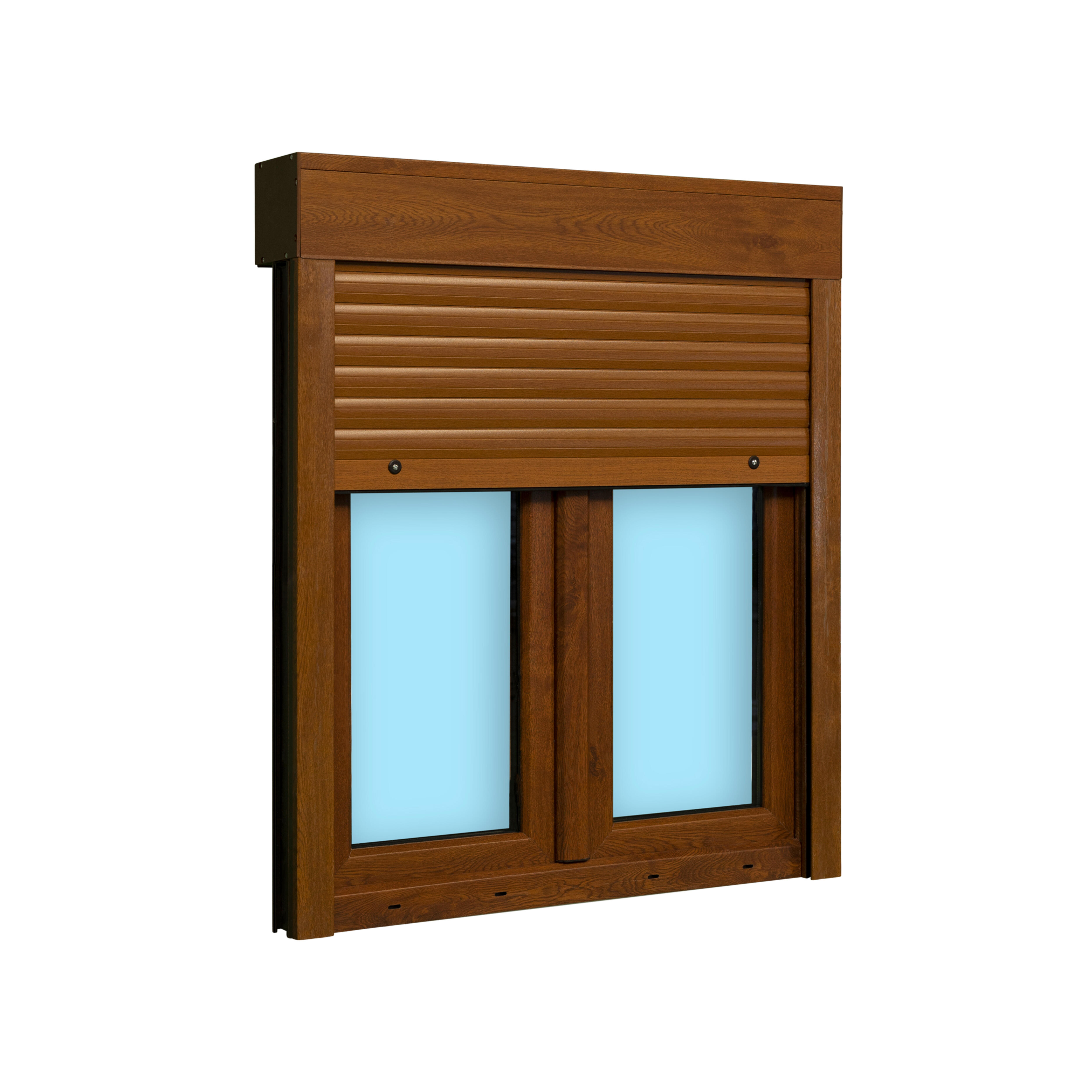VENTANA PVC OSCILOBATIENTE CON PERSIANA ROBLE 100X115.5CM - 3