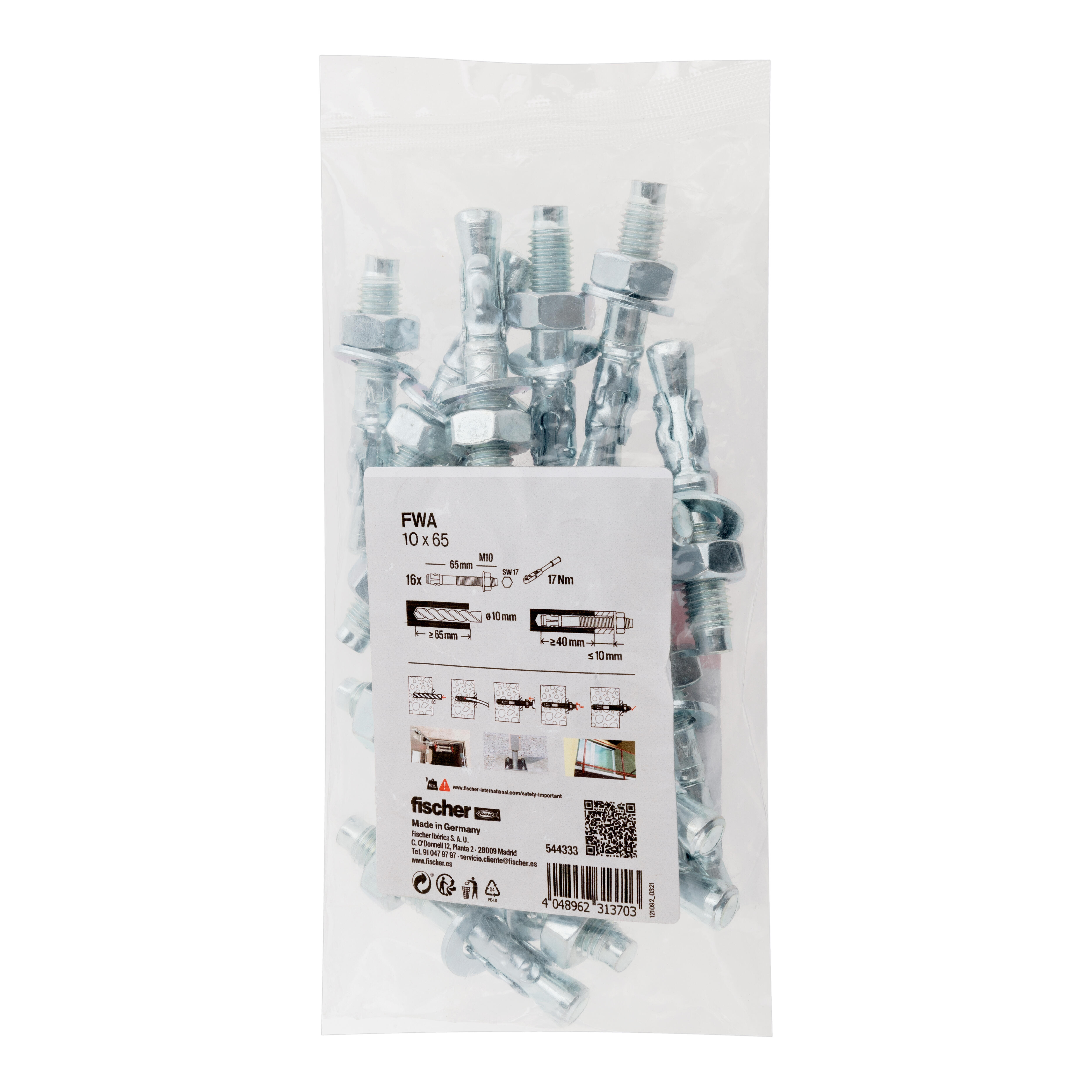 ANCLAJE METÁLICO MACHO PARA HORMIGÓN, DE ACERO, 16UDS - 3