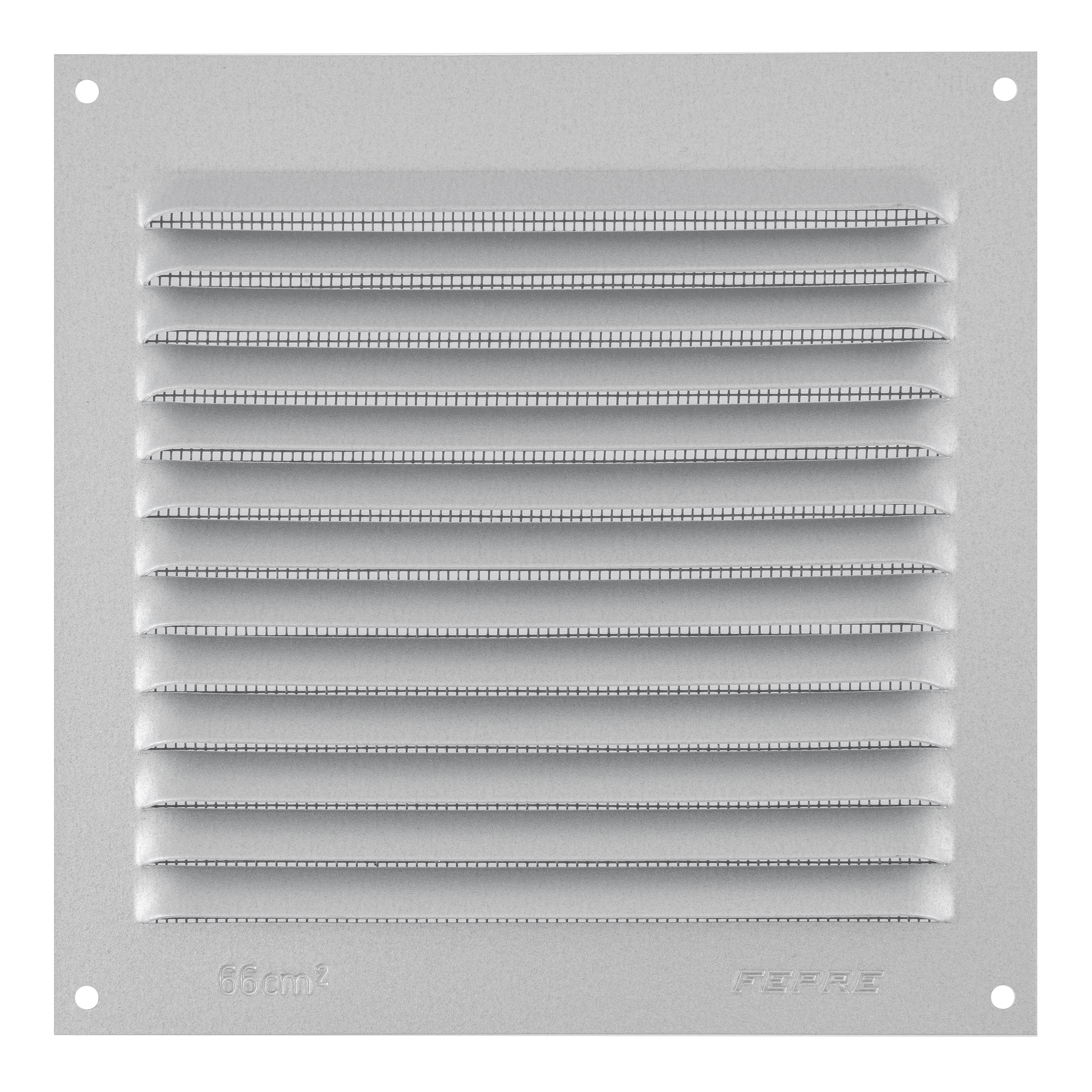 REJILLA DE VENTILACION CON MOSQUITERA SOBREPONER ALUMINIO BRUTO 15 X 15 CM. ESPESOR 0.8  MM - 2